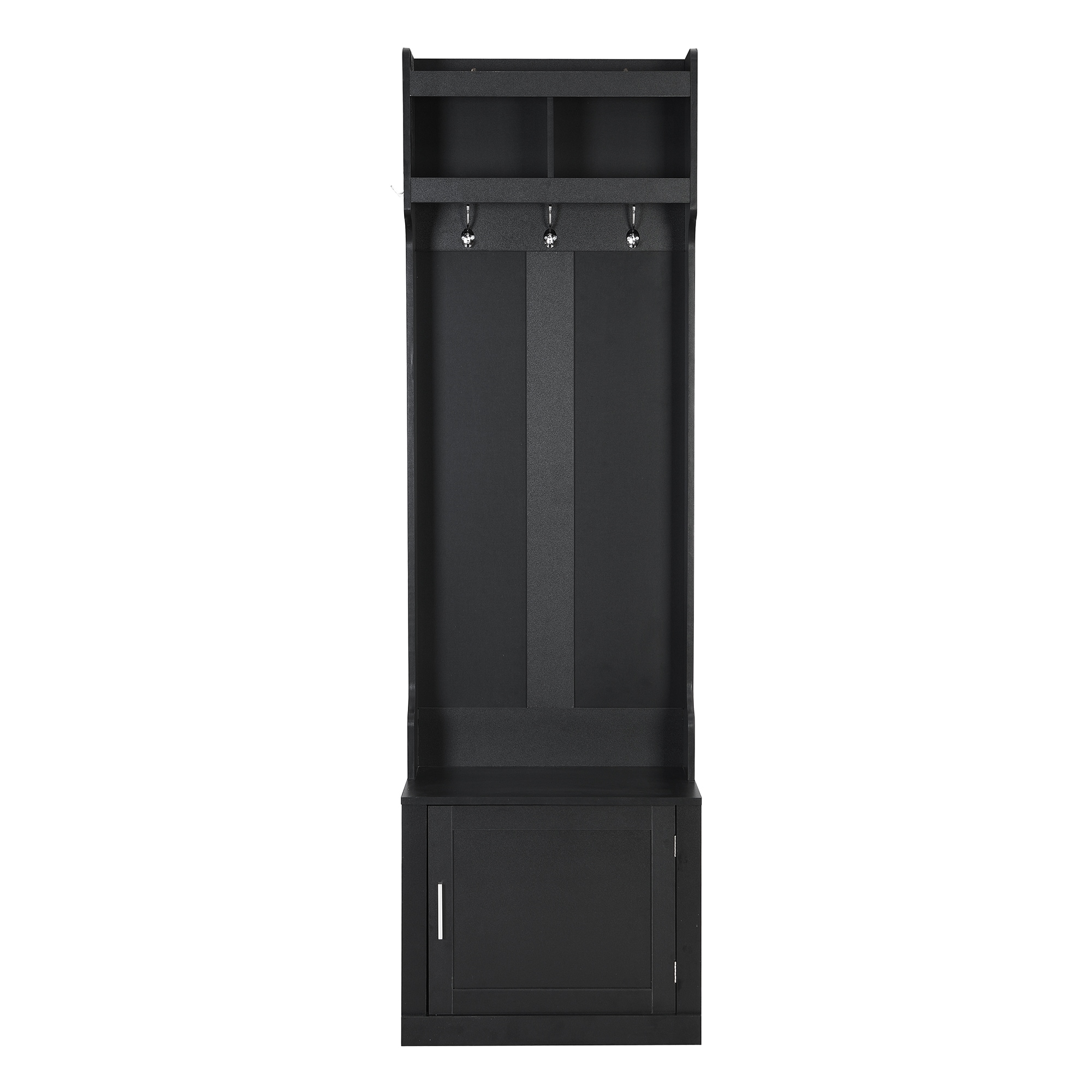 Flynama L-313577AAB Modern 23.6-in Black Wood Hall Tree