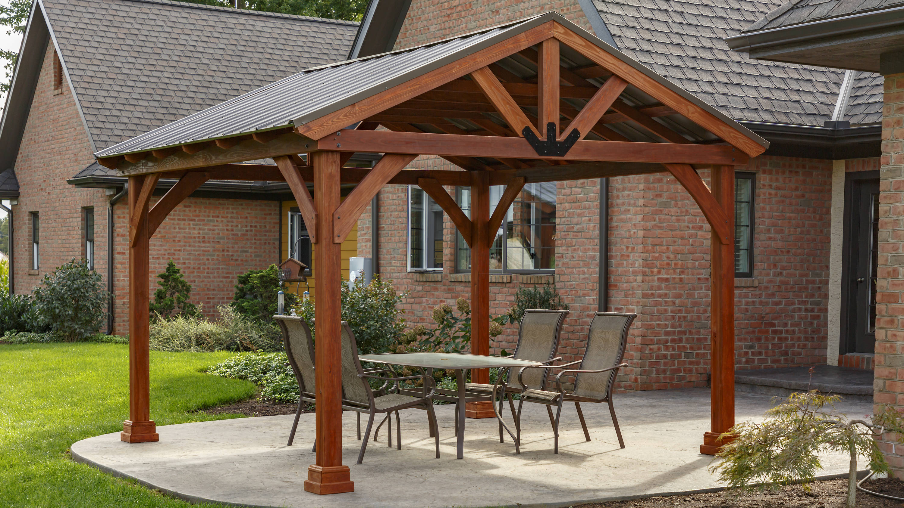 YardCraft WMPV1212-S Wood-Resin-Gazebos - View #5