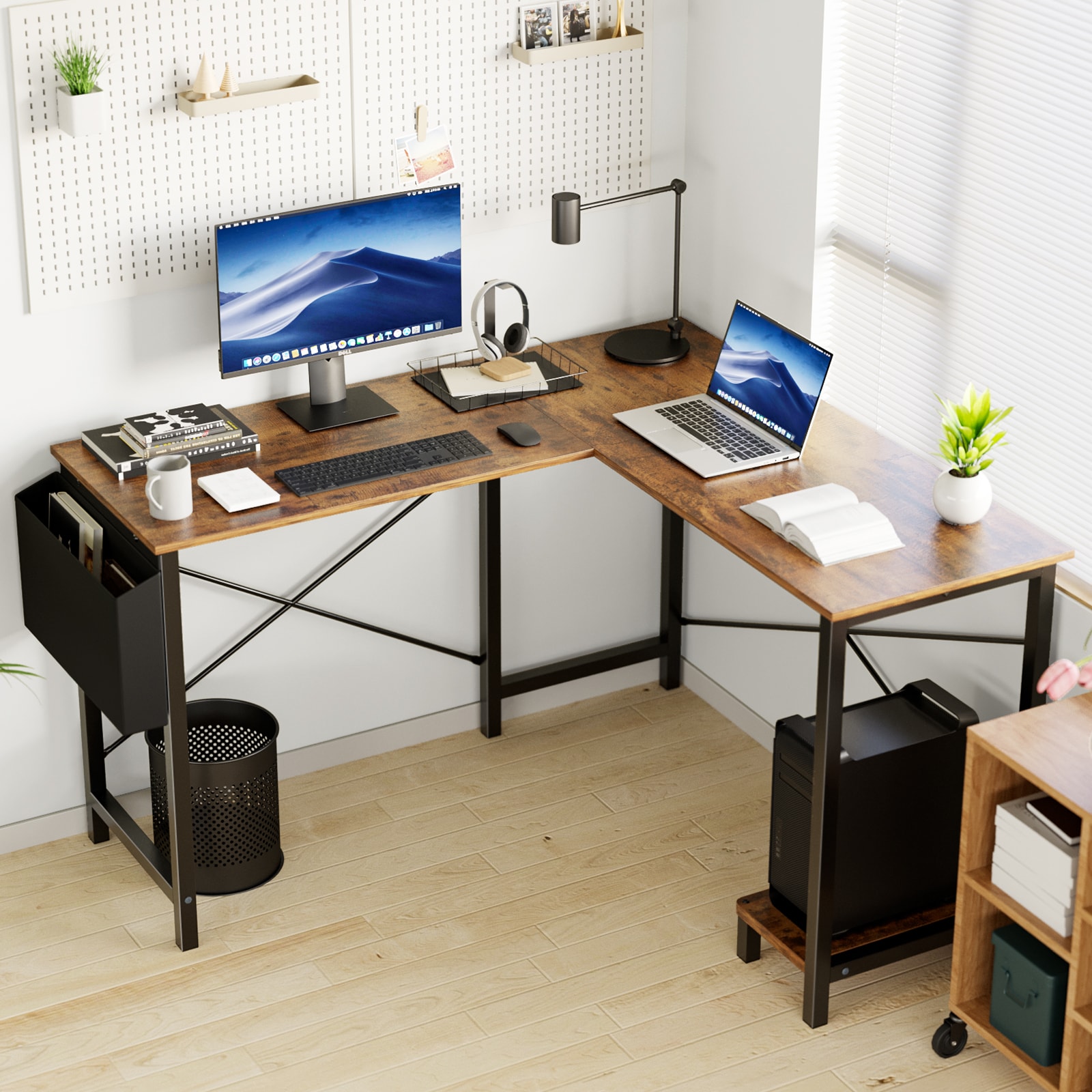 Sweetcrispy L-D-L02-49IN-RUST desks - View #2