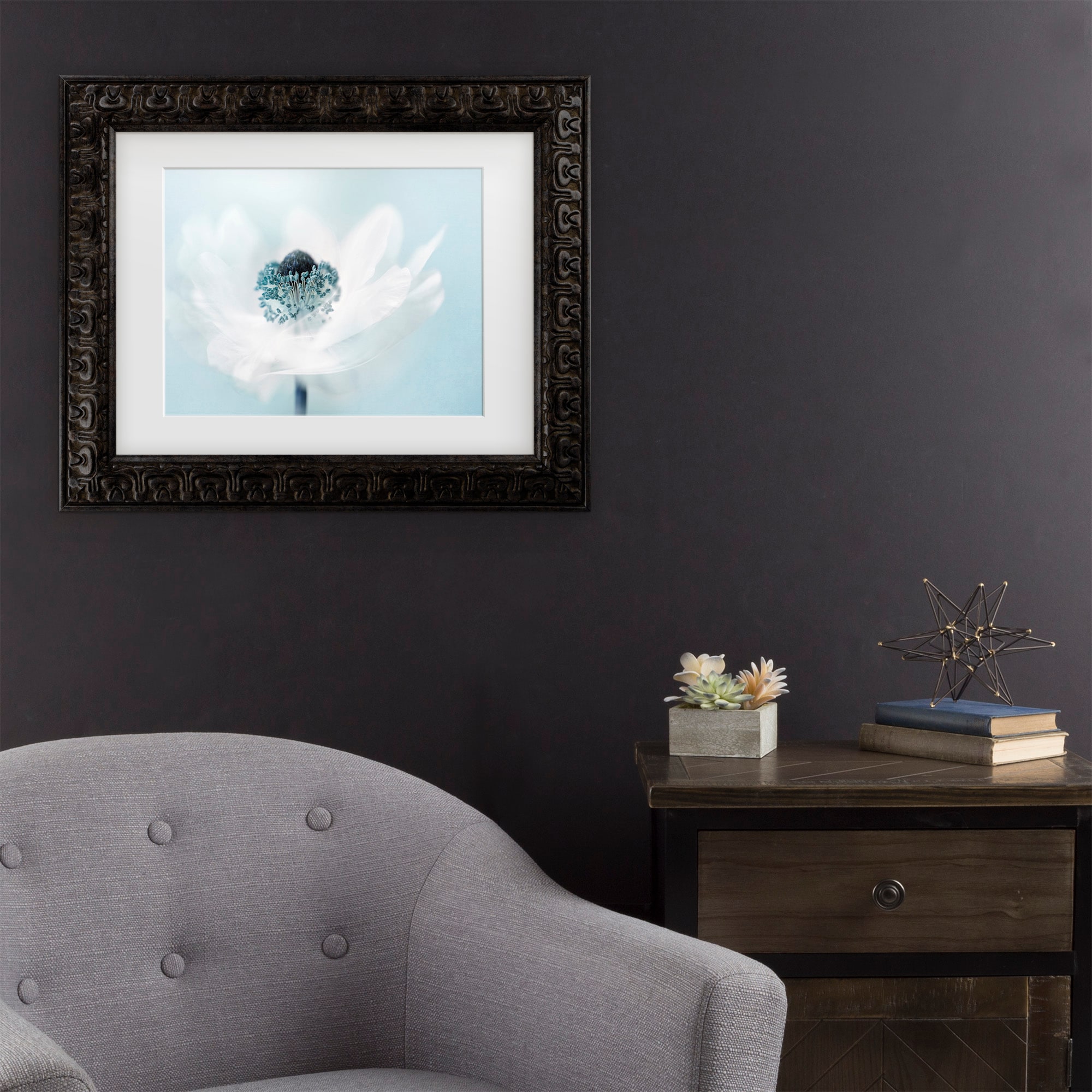 Trademark Fine Art 1X10954-DG1620MF Candy Floss Jacky Parker Dark Gold Frame Wood Framed 16-Inches H x 20-Inches W Modern Canvas Print