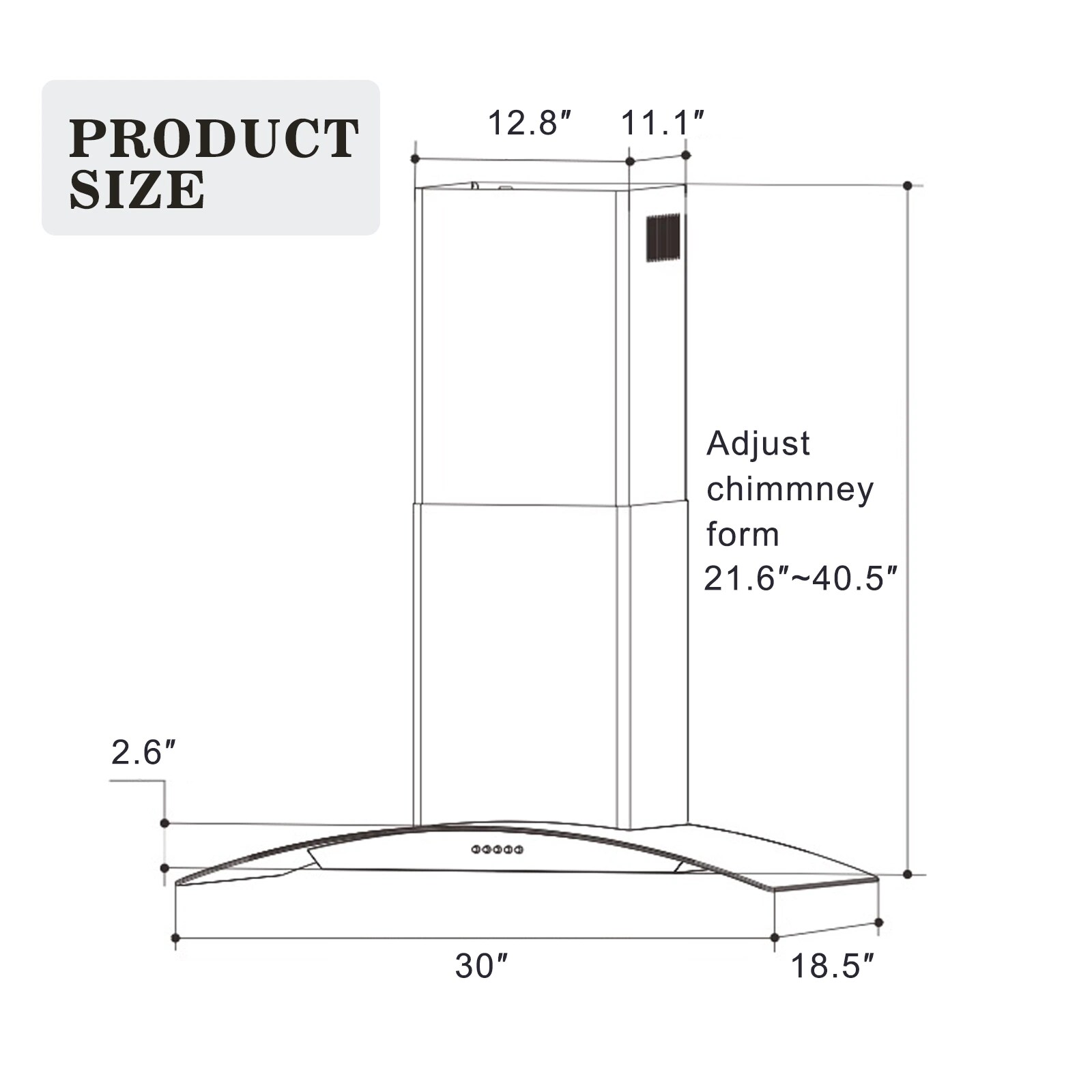 Damerin T11239 Wall-Mounted-Range-Hoods - View #11