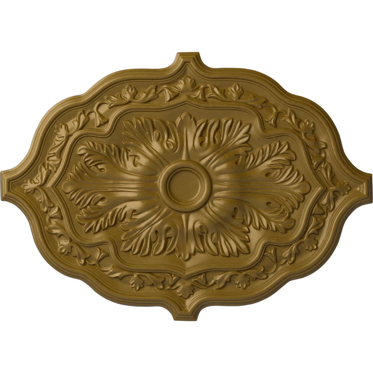 Ekena Millwork CM36X26PEGLS Pesaro 36-in W x 36-in L Gold Polyurethane Ceiling Medallion