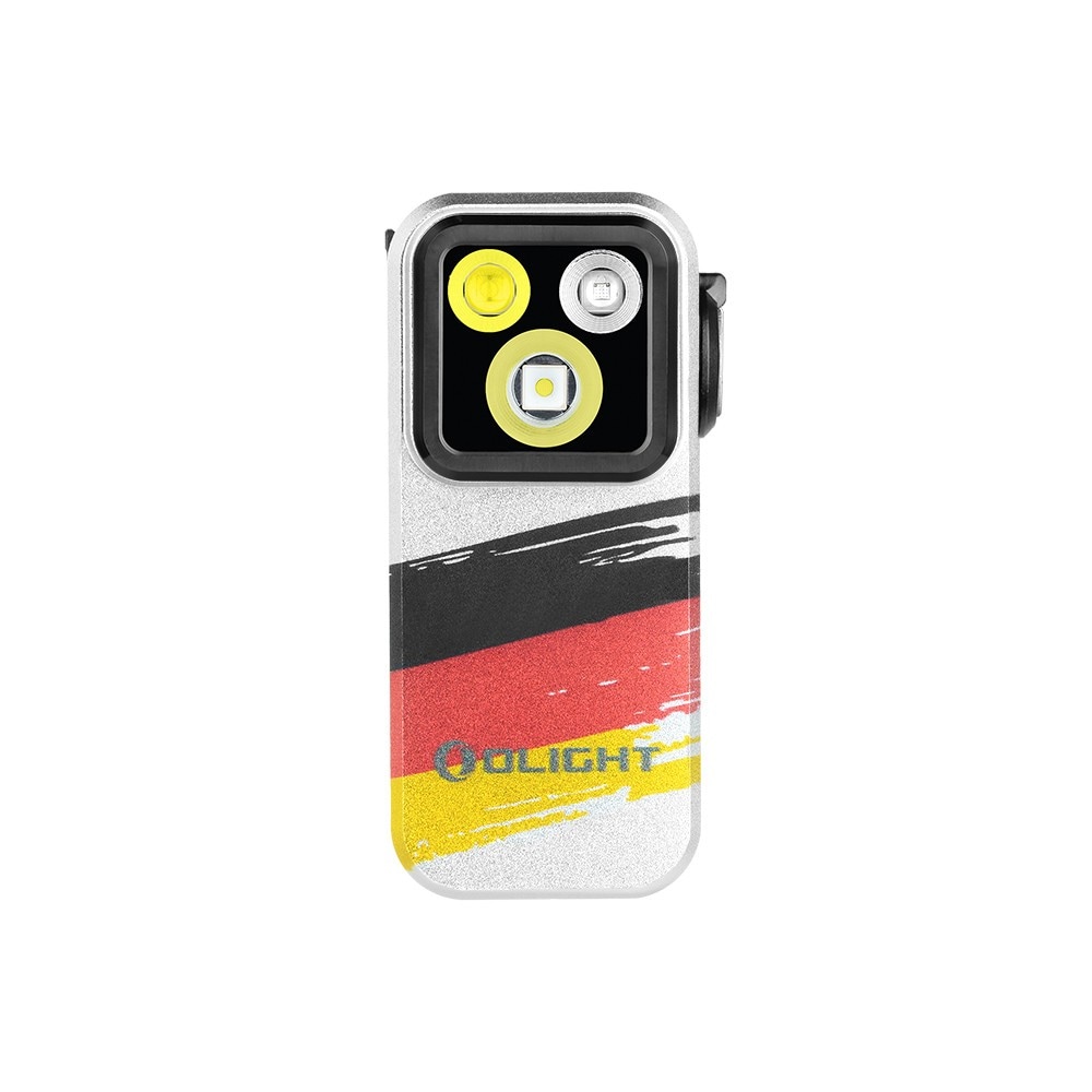 Olight  Oclip Pro Multifunctional EDC Clip Flashlight Flood/Spot/Red Light 500 Lumens Bundesflagge