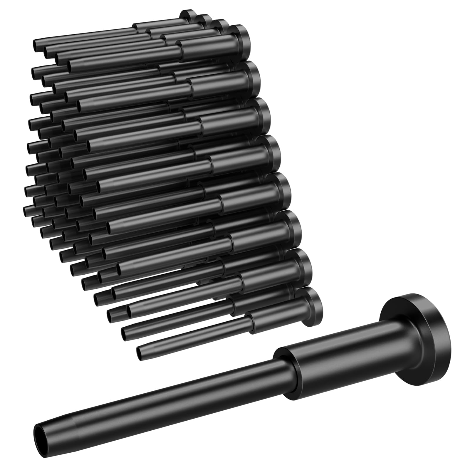 Afoxsos  60 pack black stainless steel invisible receiver and swage stud end cable railing hardware for one eighth inch wire wood or metal post