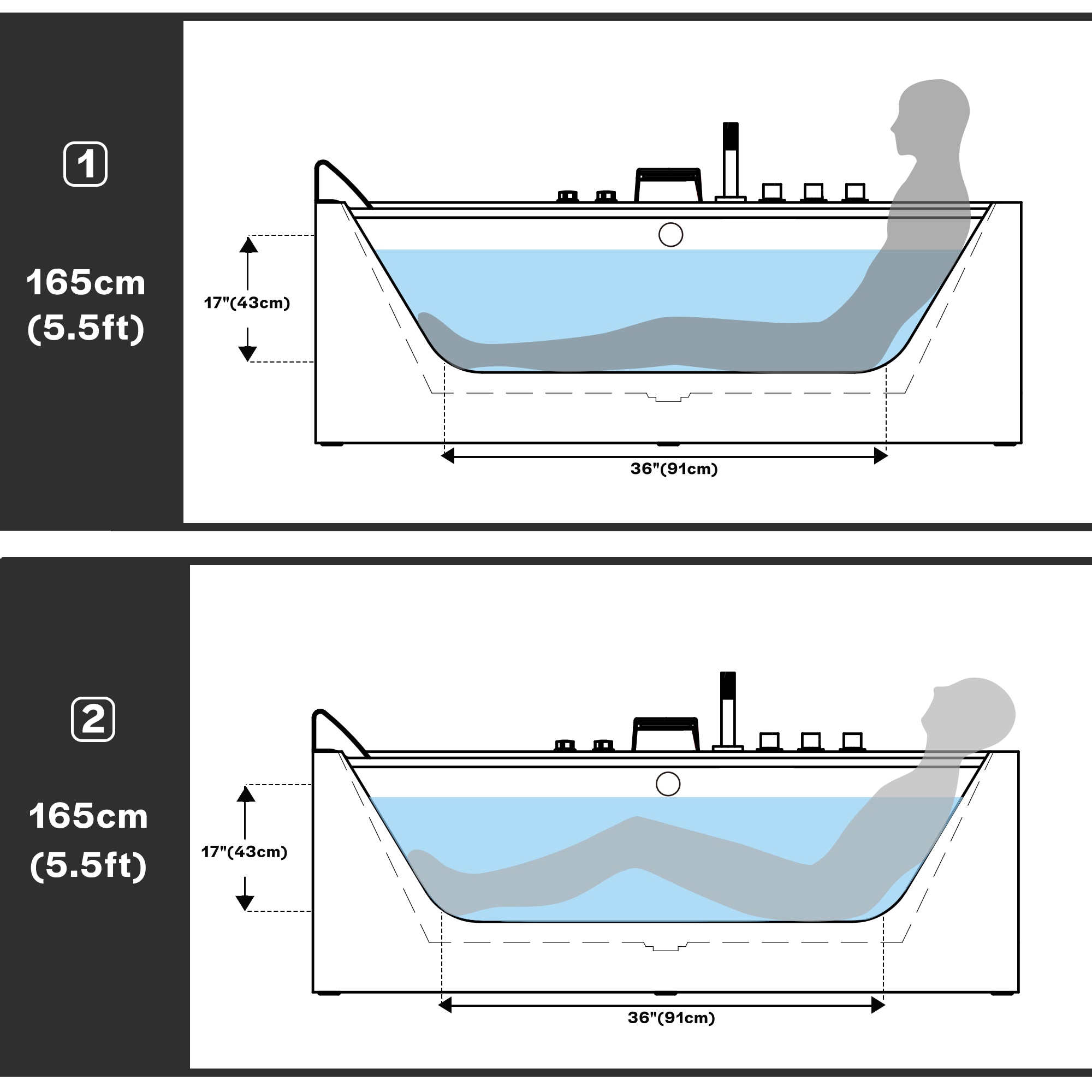 Empava EV-59JT408LED bathtubs - View #9