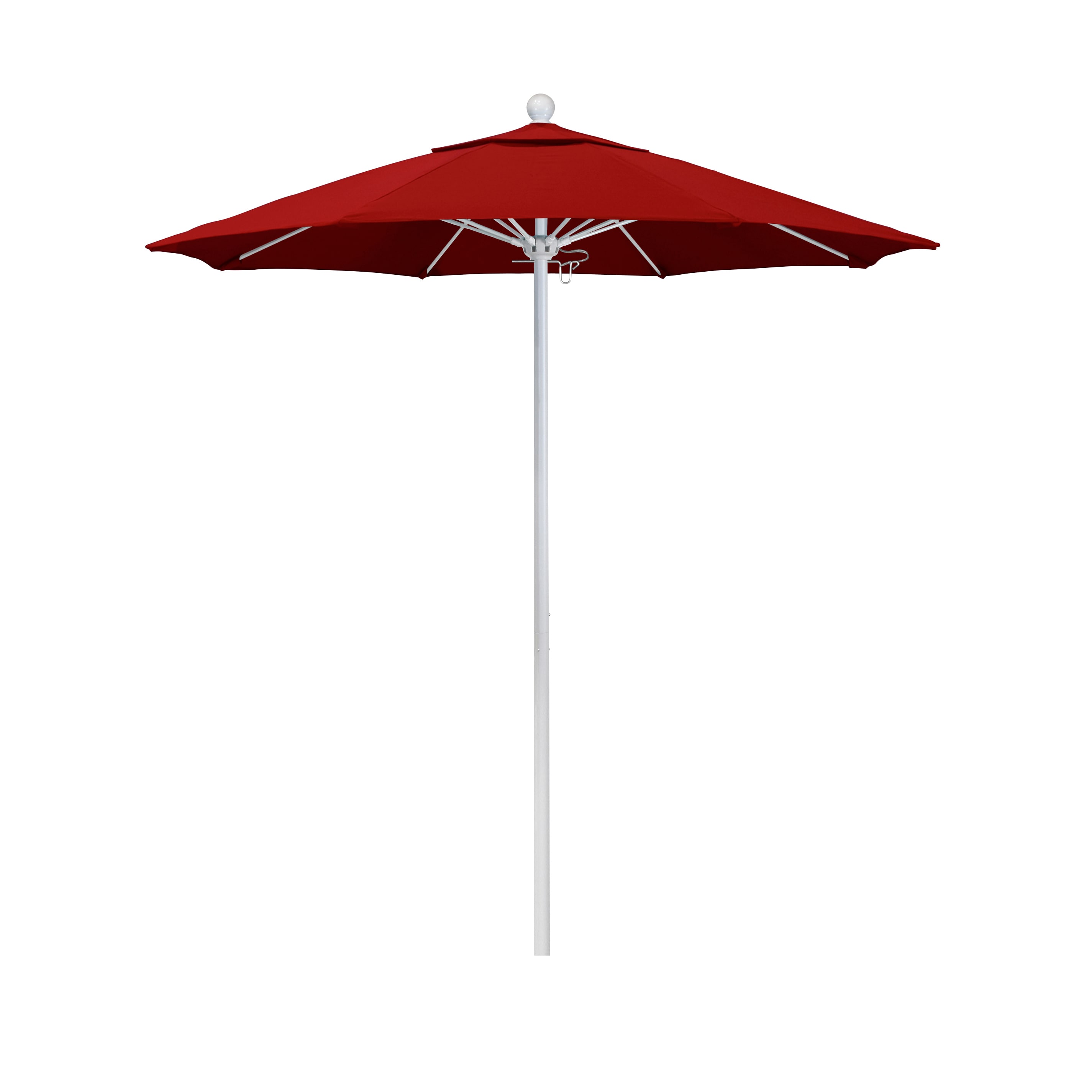 California Umbrella ALTO758170-5403 7.5-ft Aluminum Red No-tilt Market Patio Umbrella