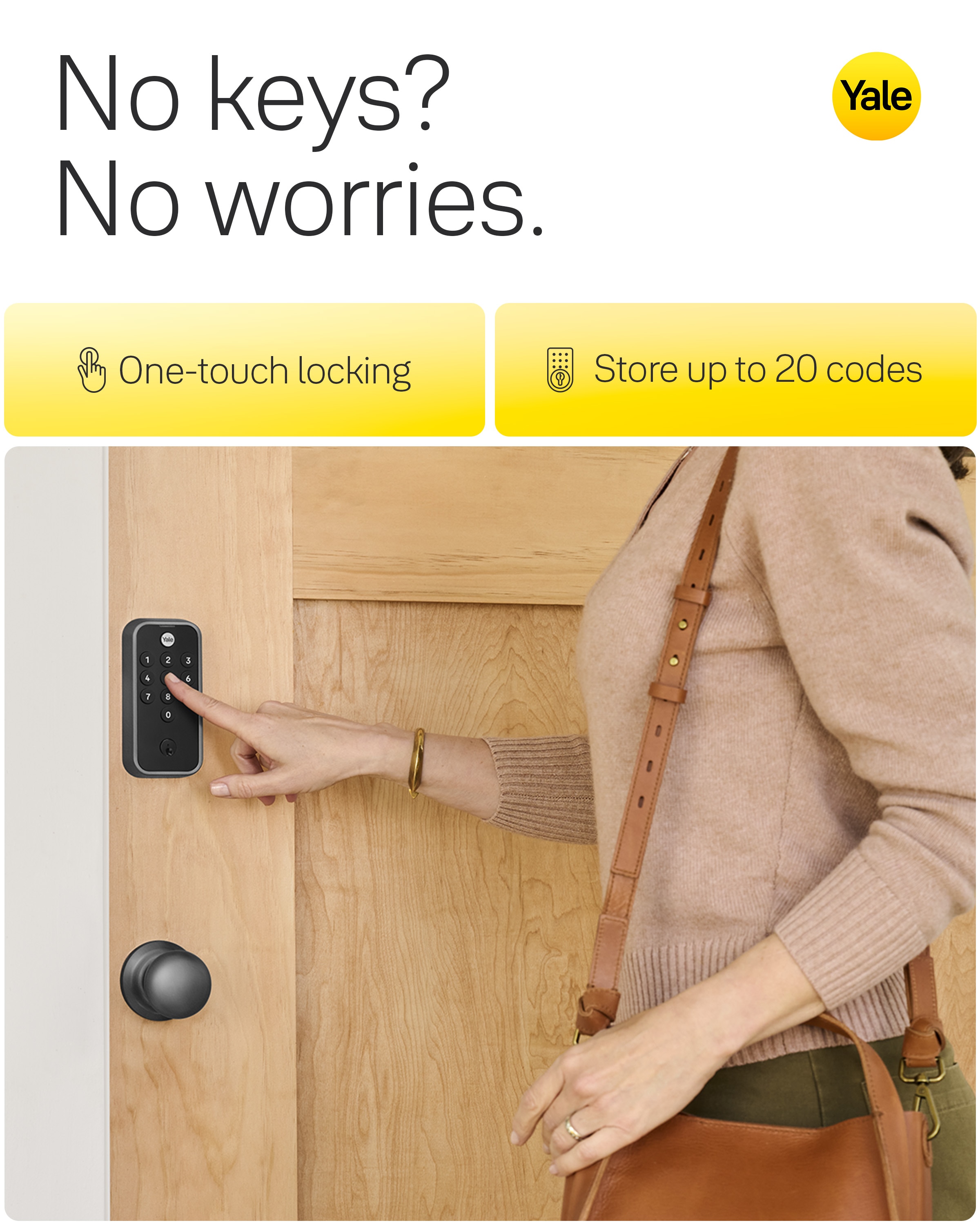 Yale YED210-NR-BSP Electronic-Door-Locks - View #2