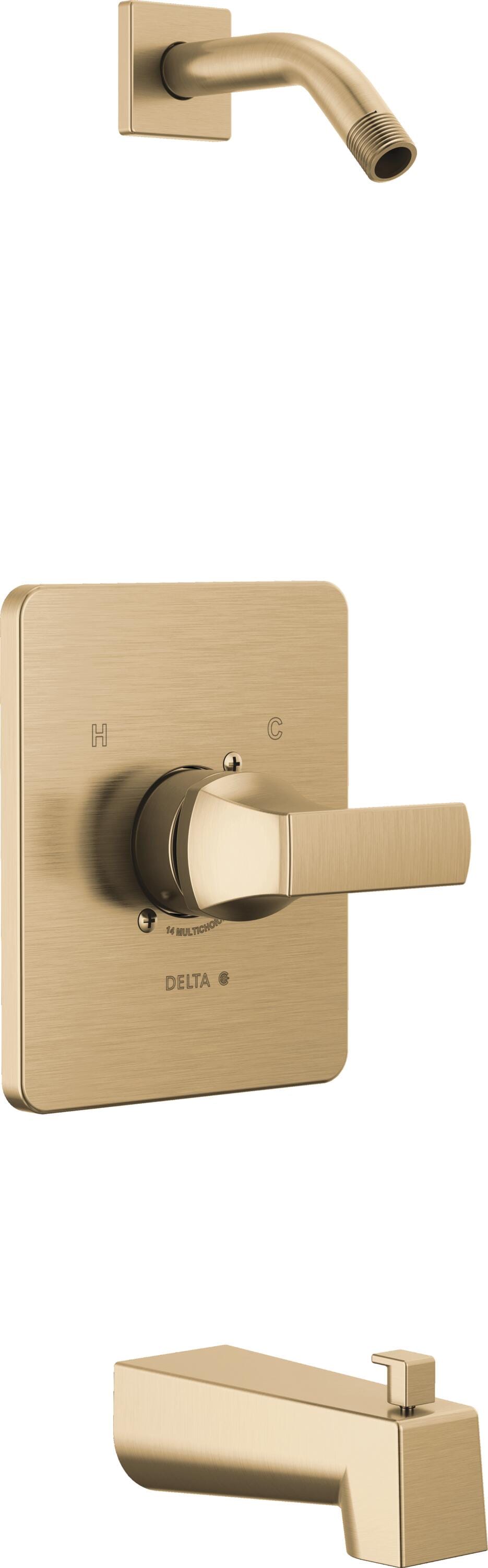 Delta T14437-CZLHD Velum Champagne Bronze 1-handle Sold separately Bathtub and shower Faucet