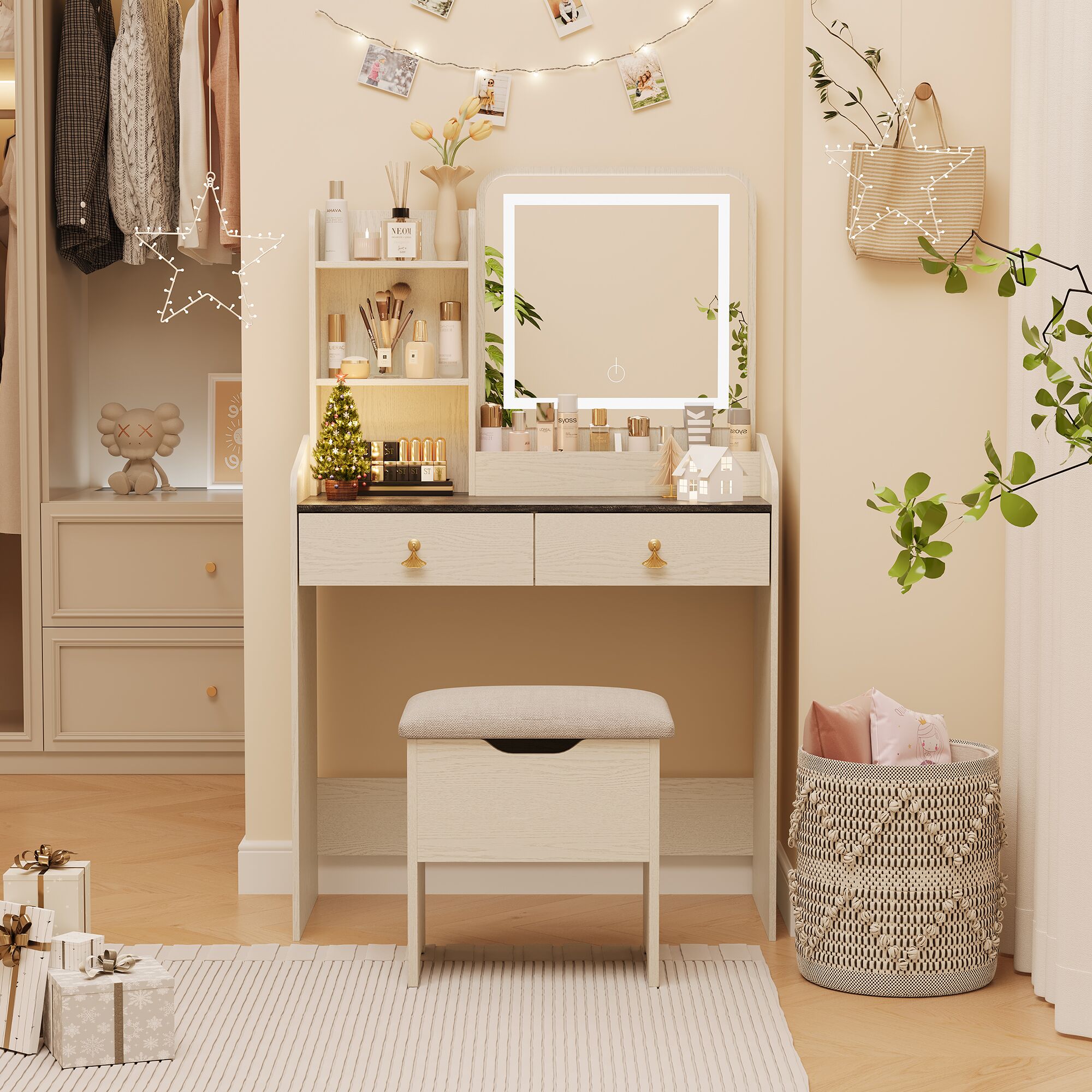 GarveeLife BWR-EYF2XATFTE7-Q Bedroom-Vanities - View #2