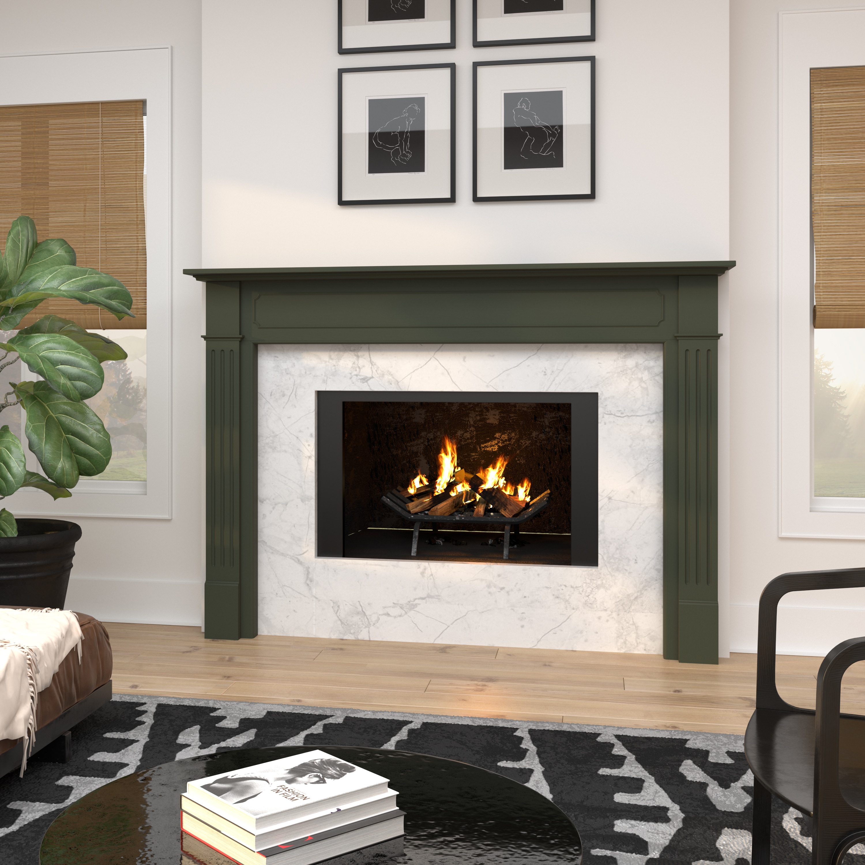 Pearl Mantels SSUP56110L Mantel-Surrounds-Pilasters - View #6