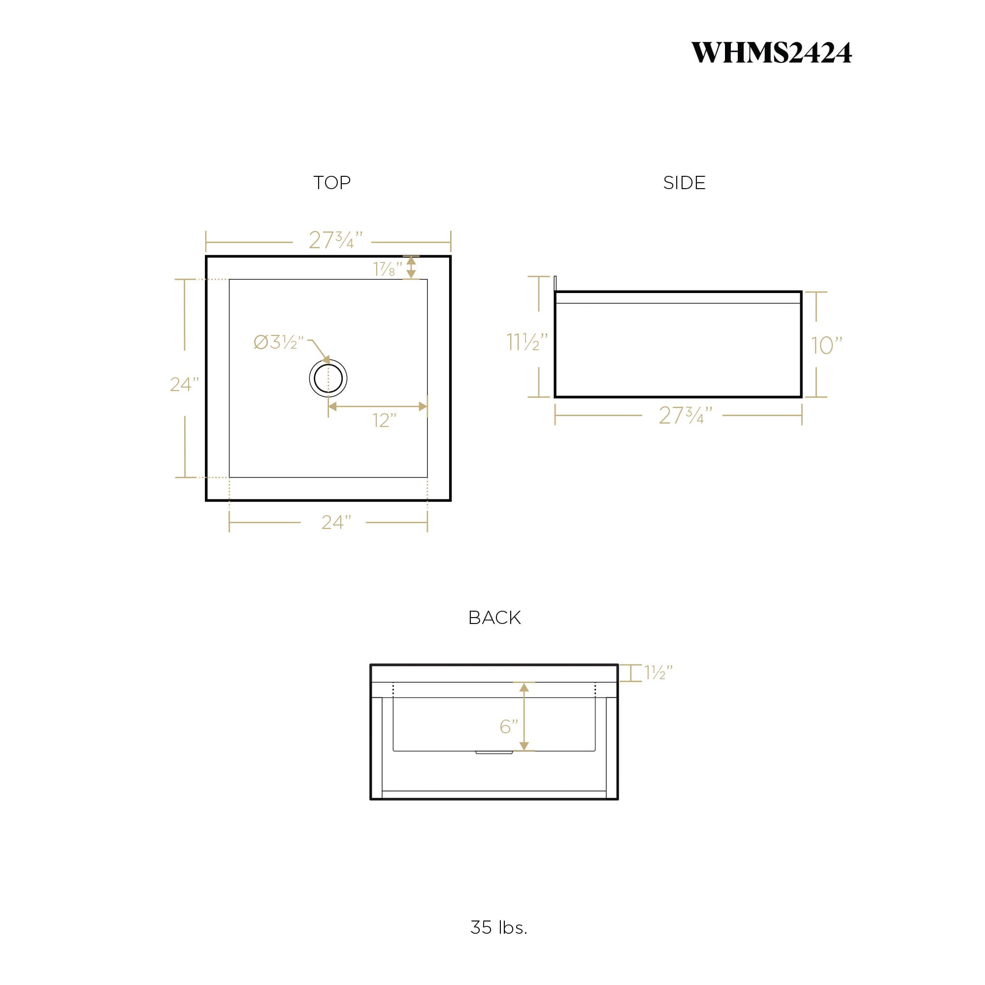 Whitehaus Collection WHMS2424 Kitchen-Sinks - View #6
