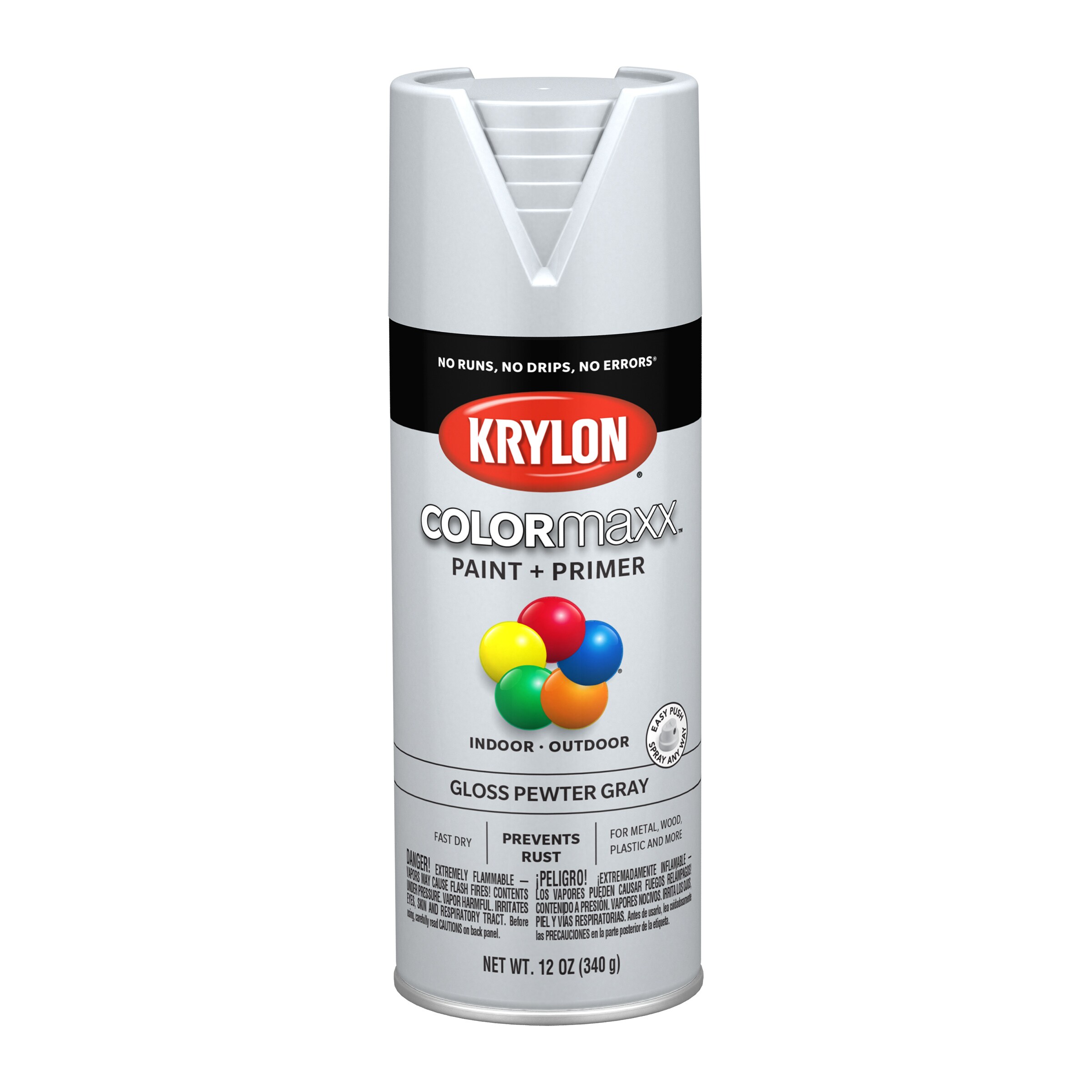 Krylon COLORmaxx Gloss Black Spray Paint and Primer In One (NET WT