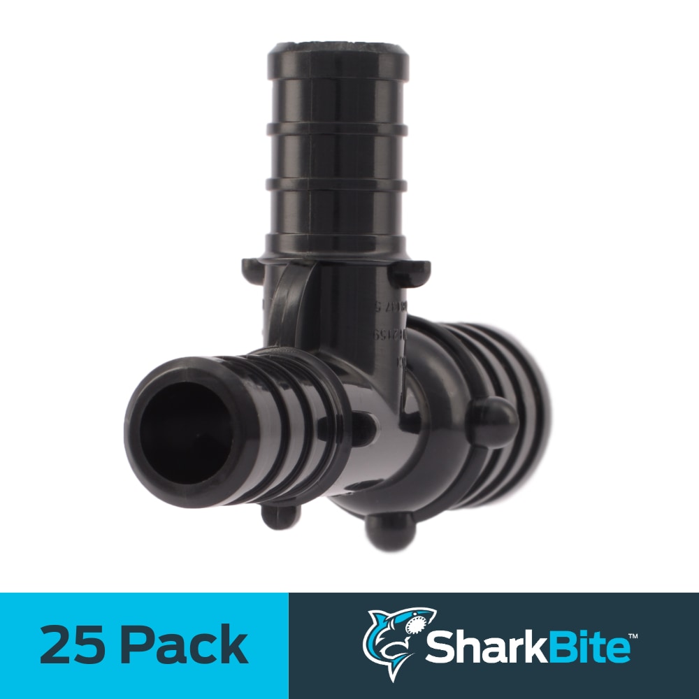 SharkBite UP454 3/4-in x 1/2-in x 1/2-in PEX Crimp Poly Reducing Tee (25-Pack)