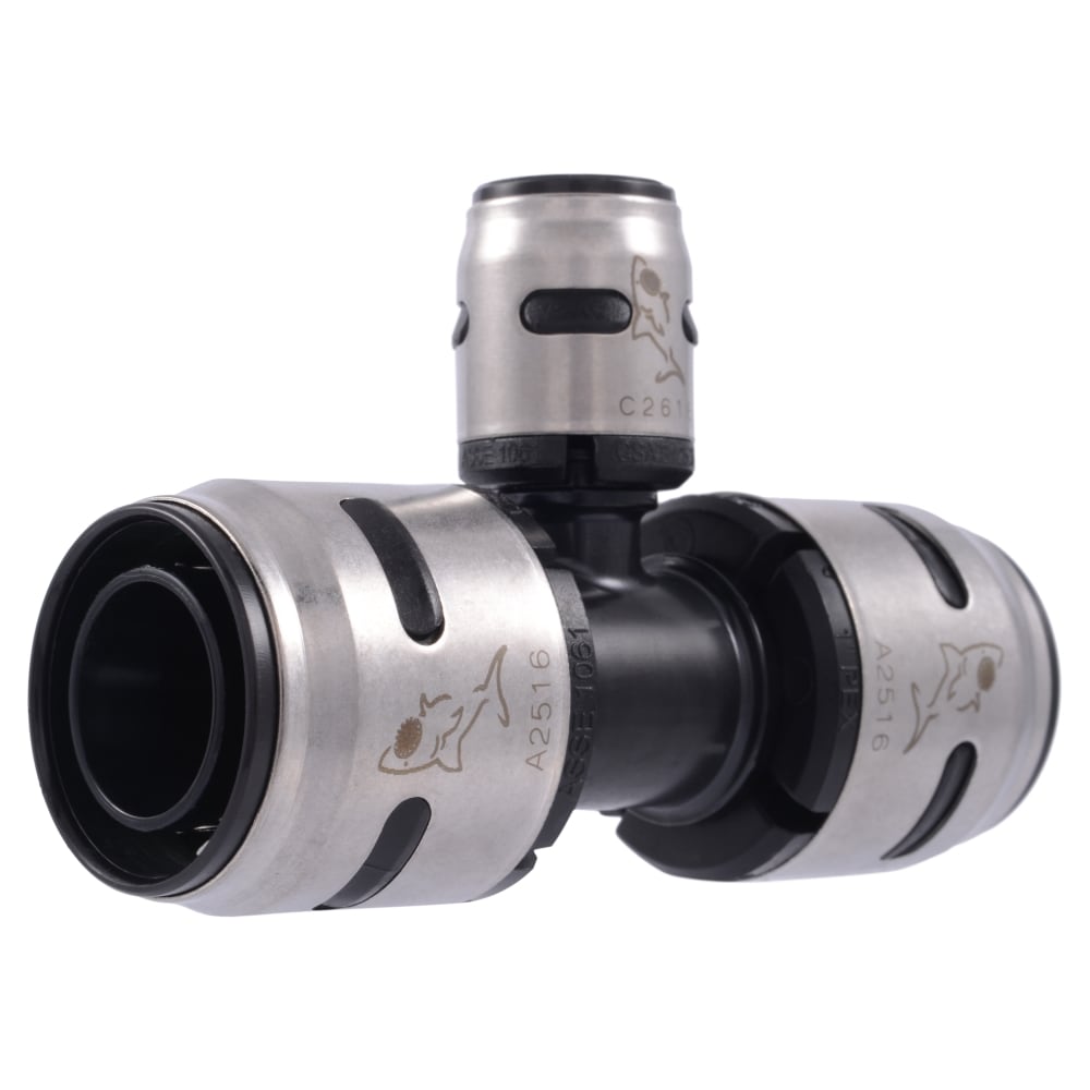 SharkBite K415Z2 EvoPEX 1-in x 1-in x 1/2-in Push-to-Connect Reducing Tee (2-Pack)