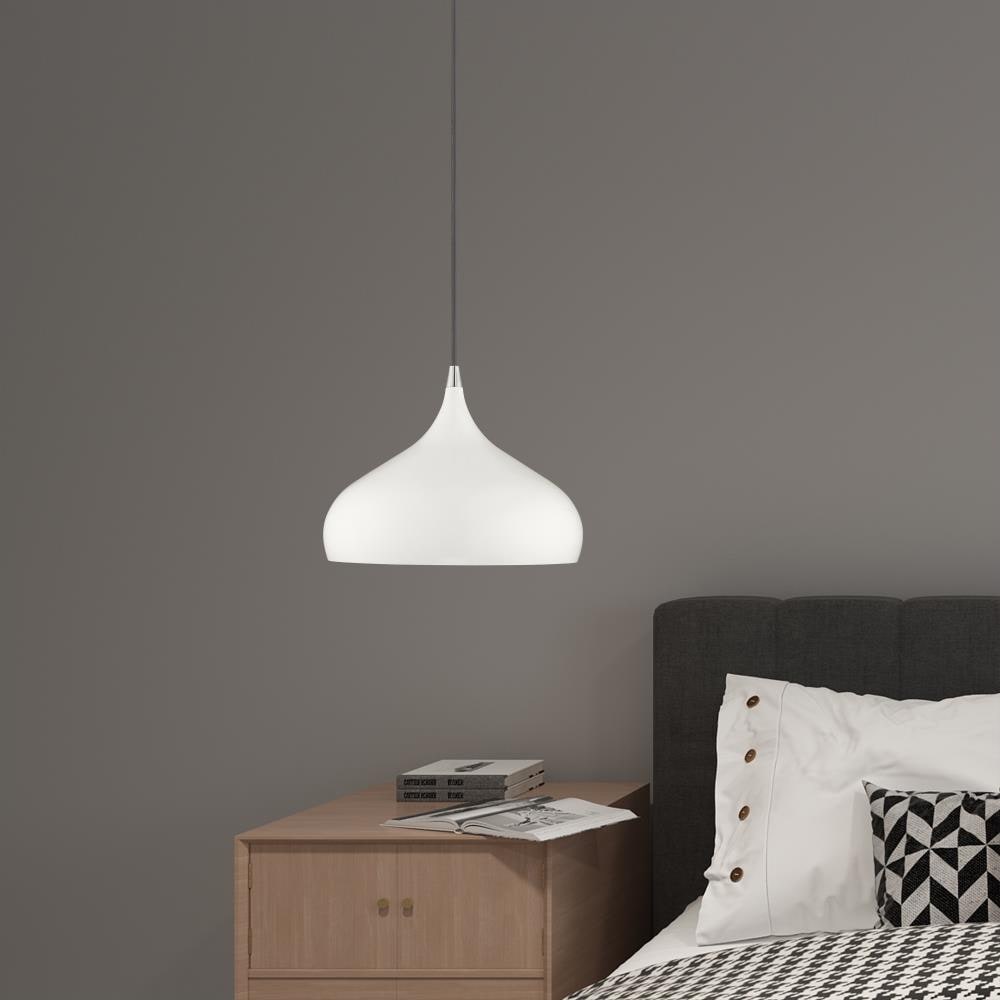 Amador Mini 1-Light Indoor/Outdoor Pendant in Shiny White and Gold