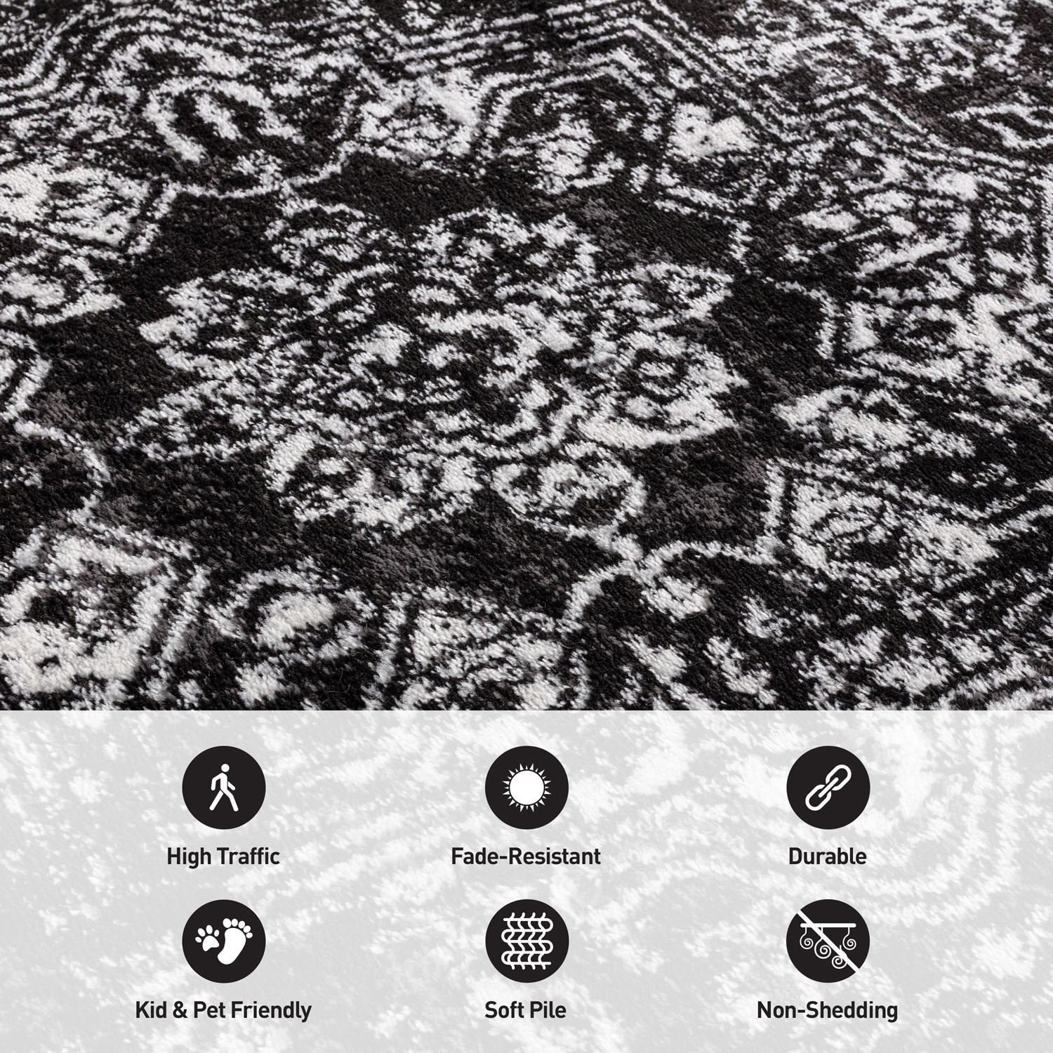World Rug Gallery WR142BLACK2X3 rugs - View #4
