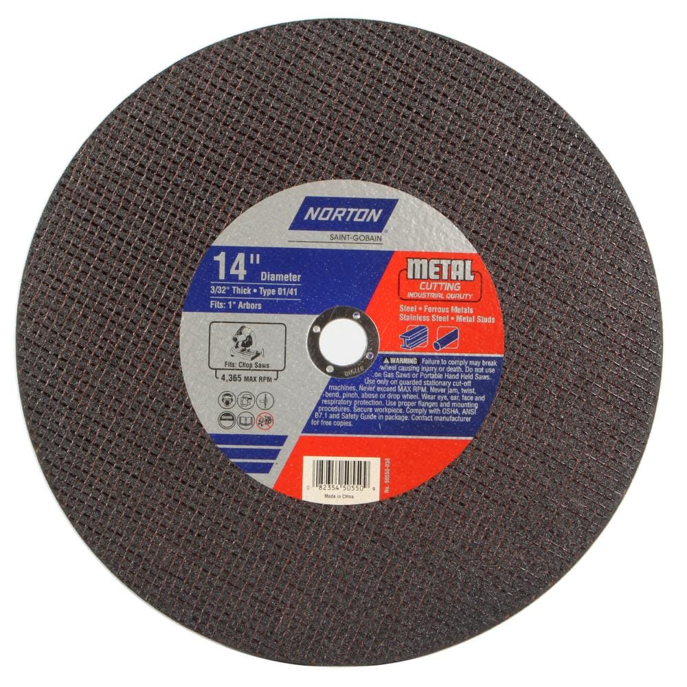 Norton 14-in Bonded Abrasive Chop Saw Blade in the Abrasive Wheels  department at