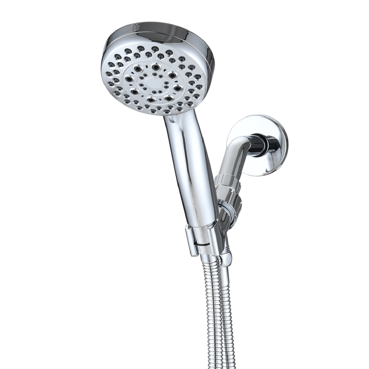 UCLIMAA Handheld Shower Head with 5 Spray Settings Adjustable Holder and 59 Inch Stainless Steel Hose
