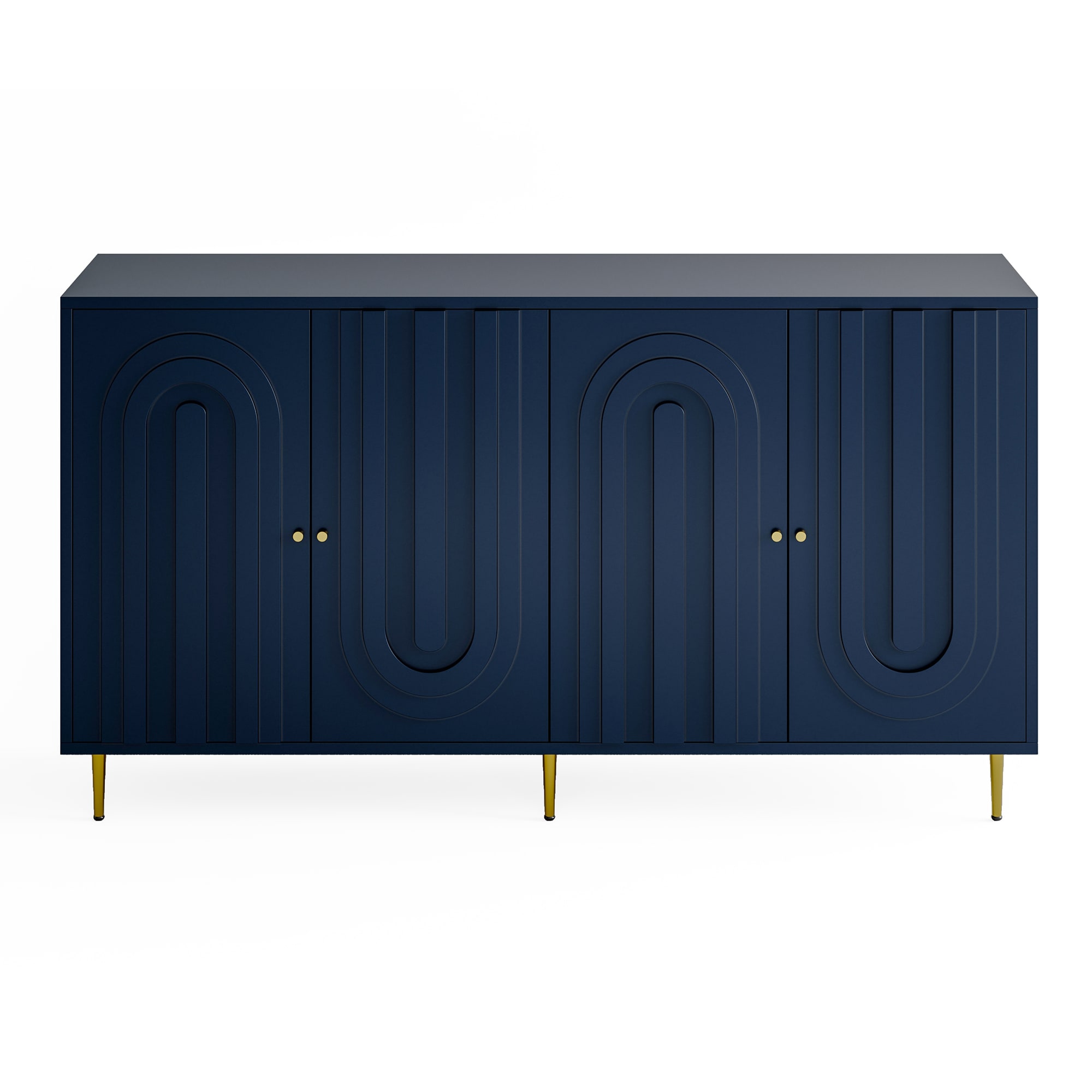 SINOFURN SYA020310BL Contemporary/Modern Blue MDF Sideboard