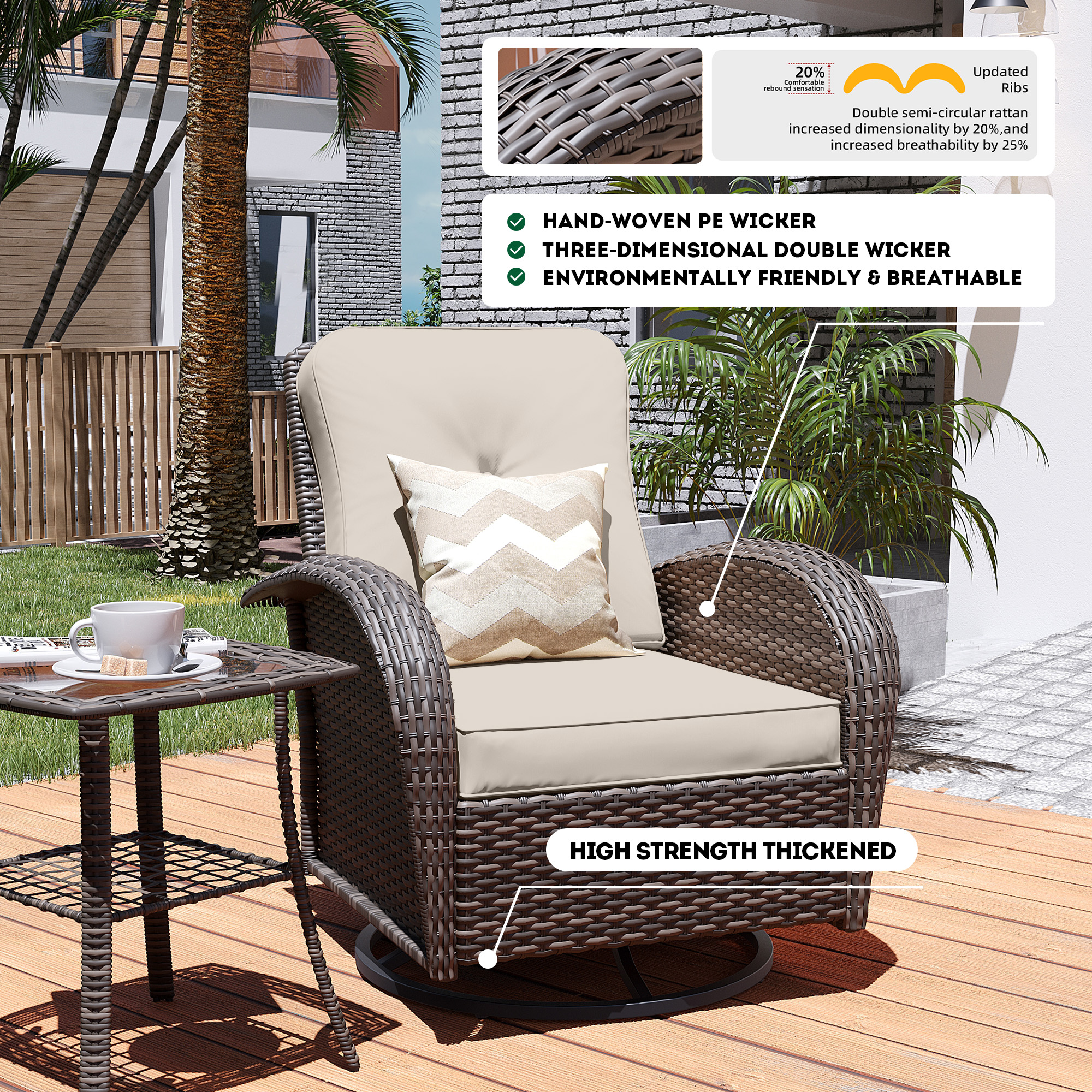 Patio Watcher FTY-B-DGRAY Patio-Conversation-Sets - View #7