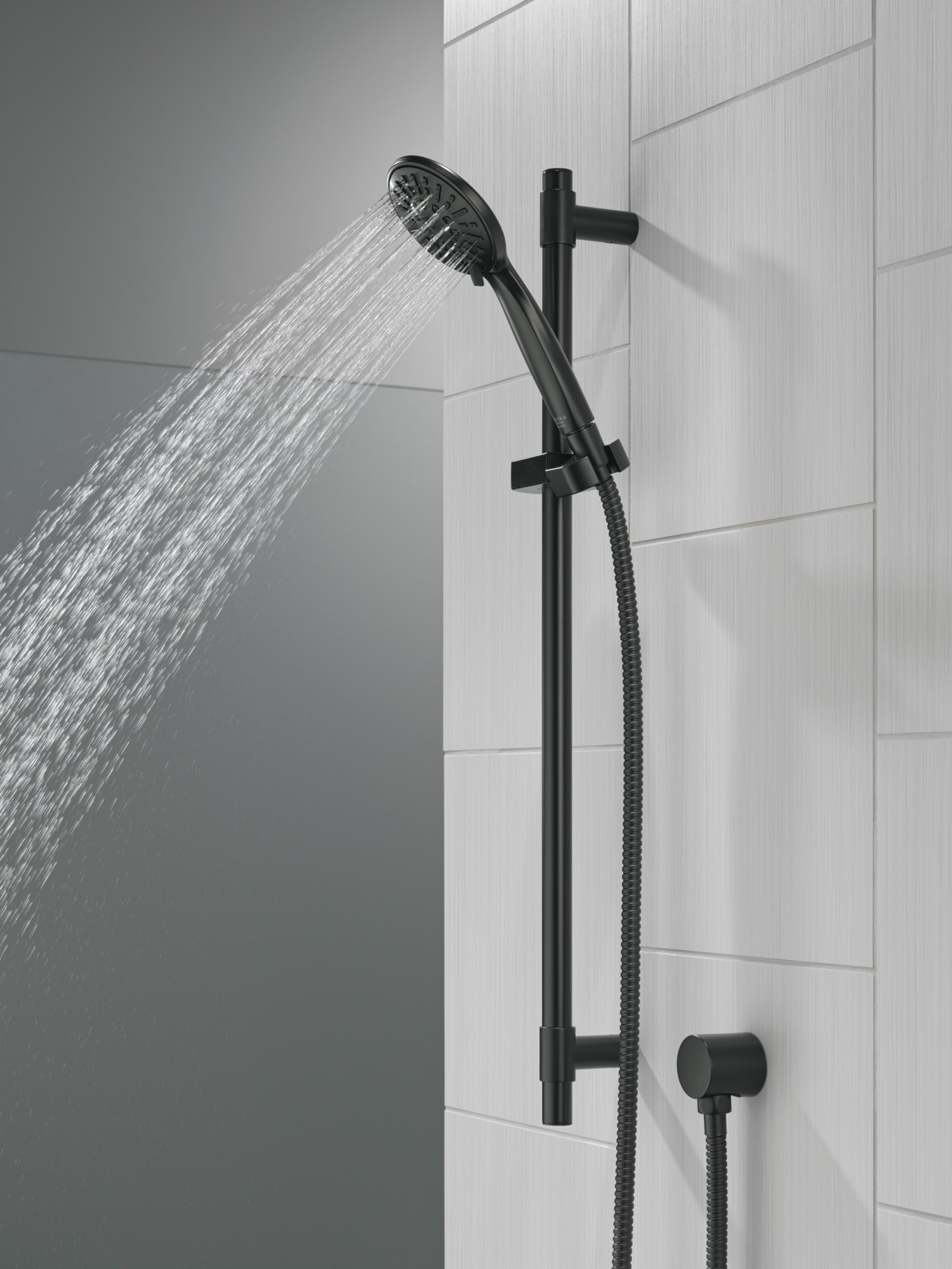 Matte Black Adjustable Wall Mounted Handheld Shower System