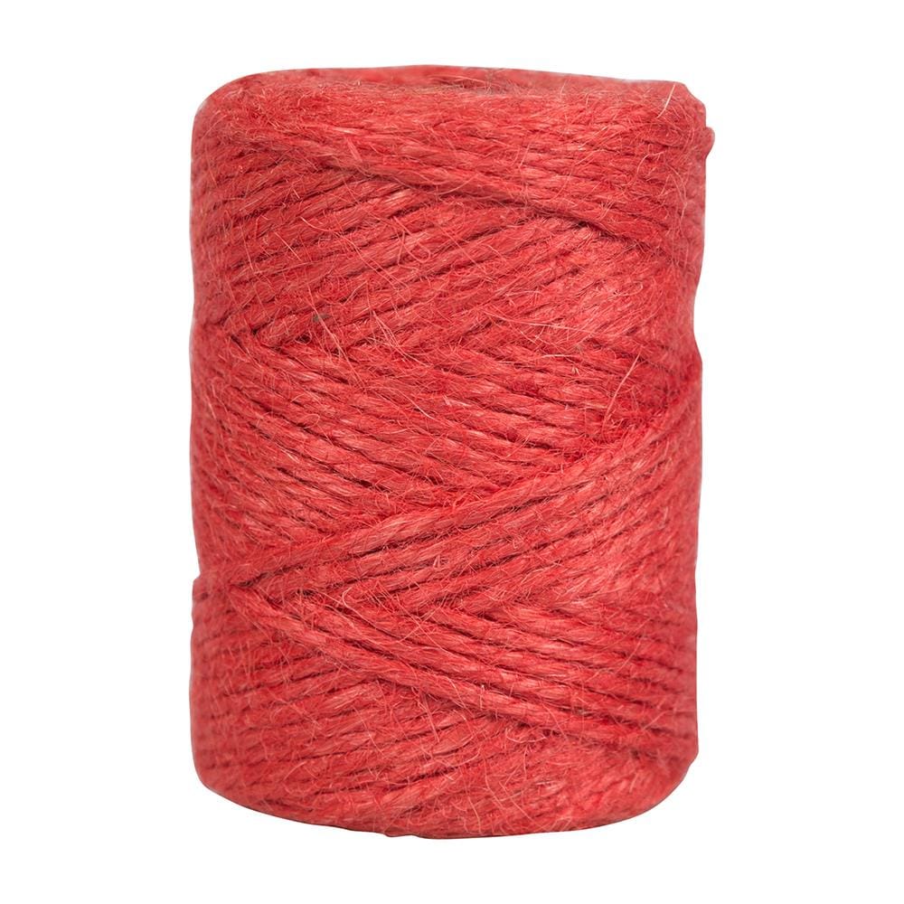 JAM Paper Red Jute Twine Spool - #60 Twine Size, 162 Feet Length, 0.125  inch Width, 5 lbs. Maximum Load, Kraft Packaging in the String & Twine  department at