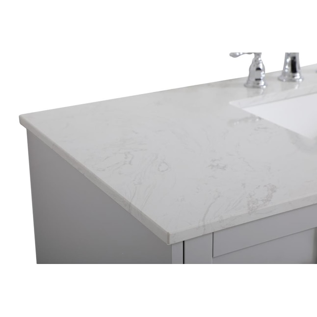 Elegant Decor First Impressions 48-in Gray Undermount Single Sink ...