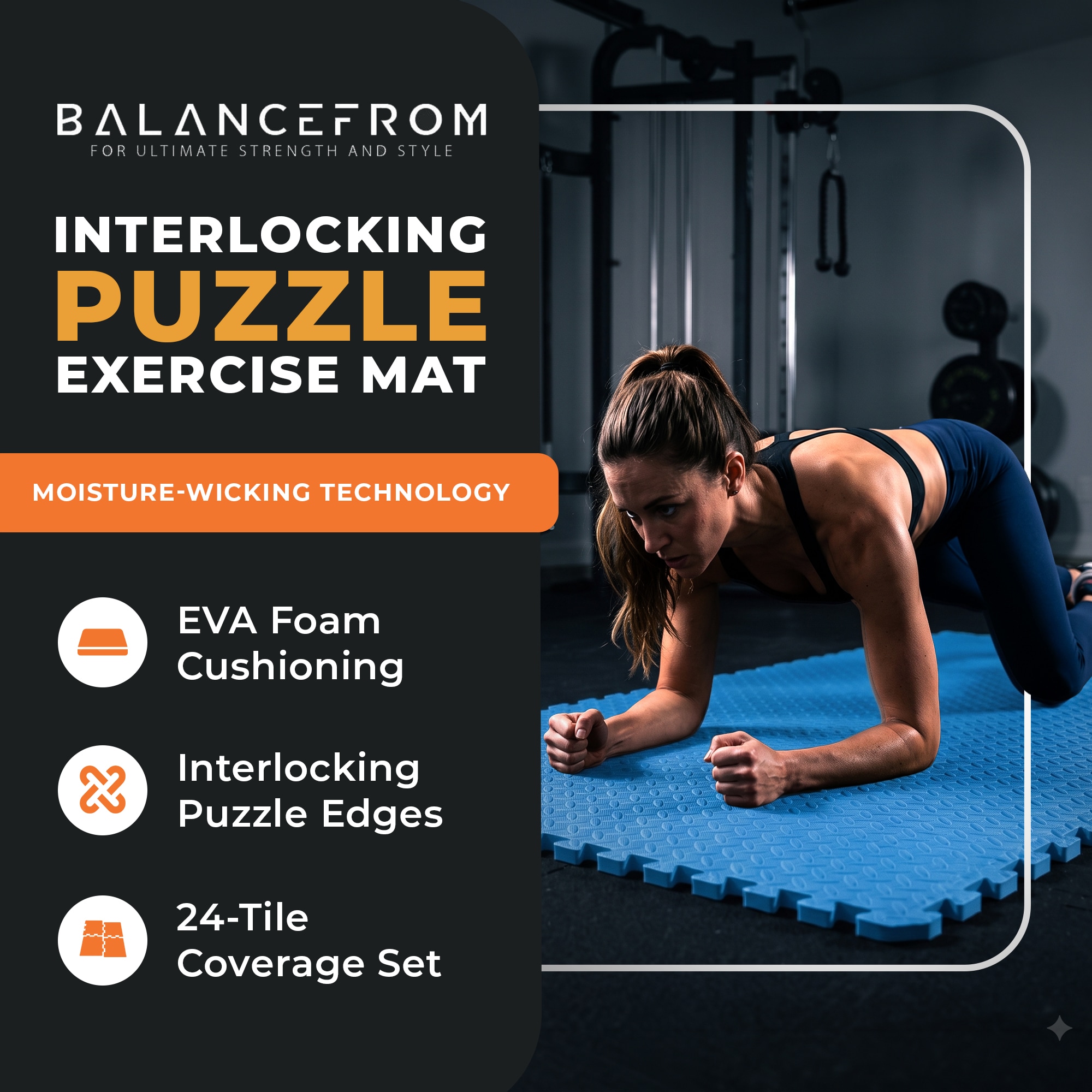 Balancefrom BFPM-4PKBL Fitness-Equipment-Mats - View #2
