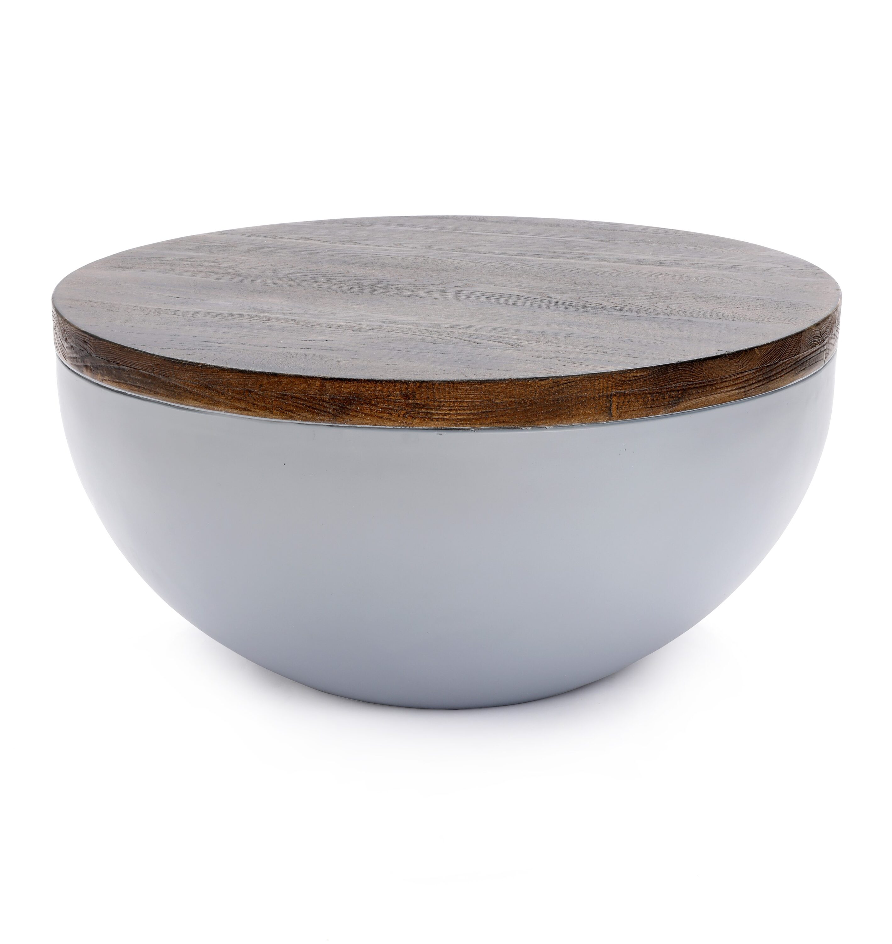 LuxenHome WHOF1716 Round Outdoor Coffee Table 31.5-in W x 31.5-in L