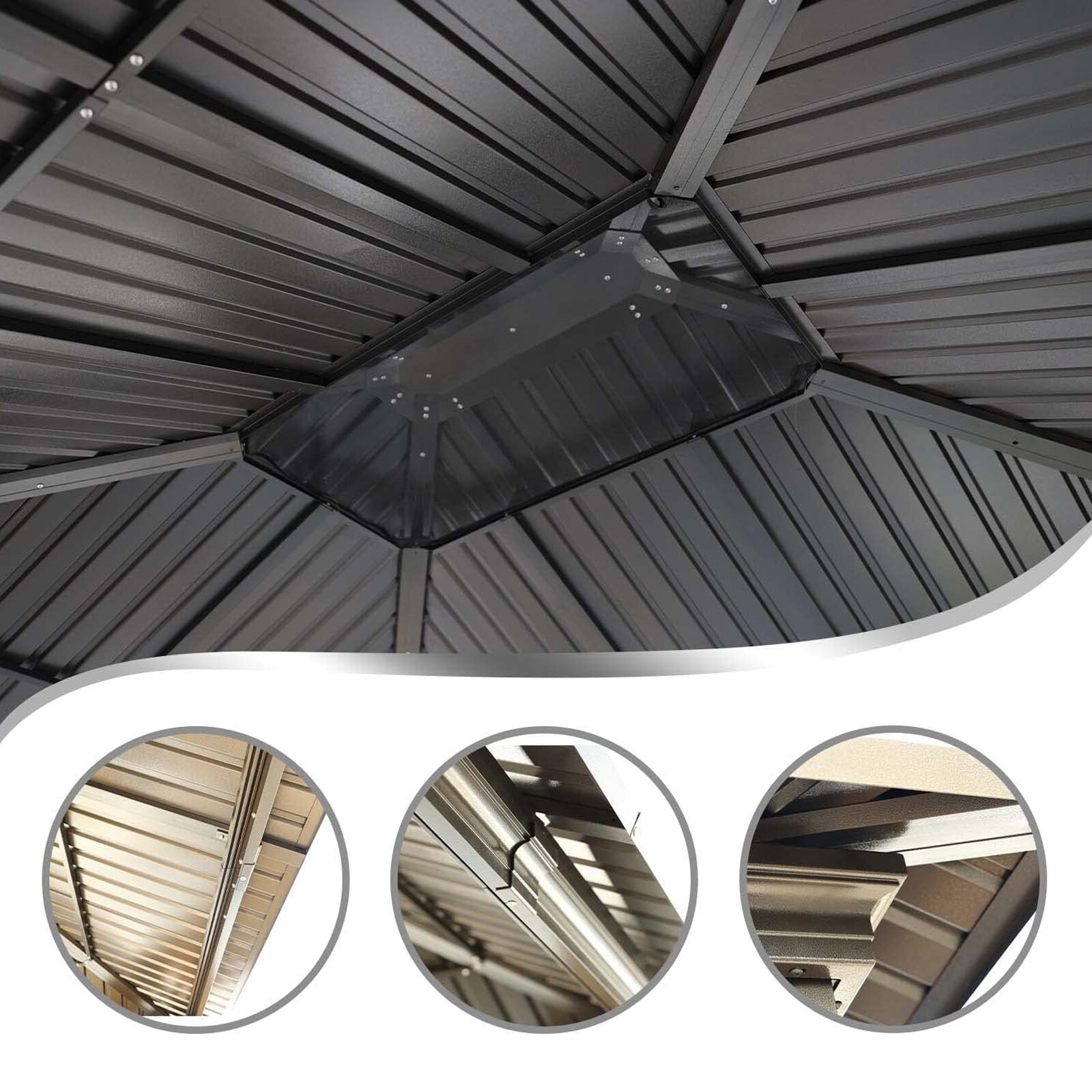 Aoodor A090-PBNBN Wood-Resin-Gazebos - View #4