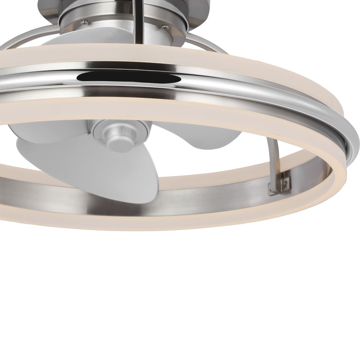Brushed Nickel 21" LED Ceiling Fan with Remote and Lighting