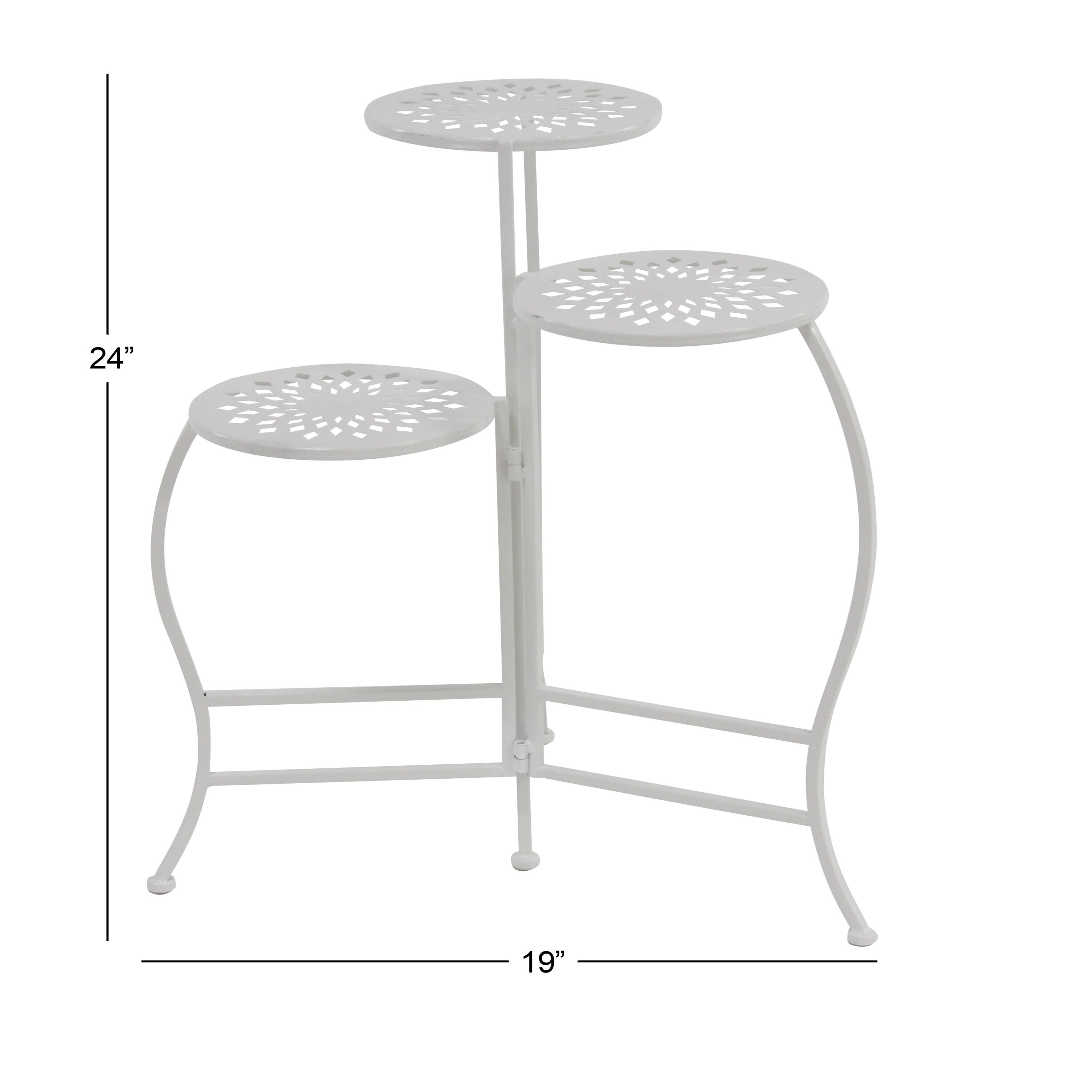 allen + roth 15-in H x 11.8-in W Black Indoor/Outdoor Round Steel Plant  Stand in the Plant Stands department at