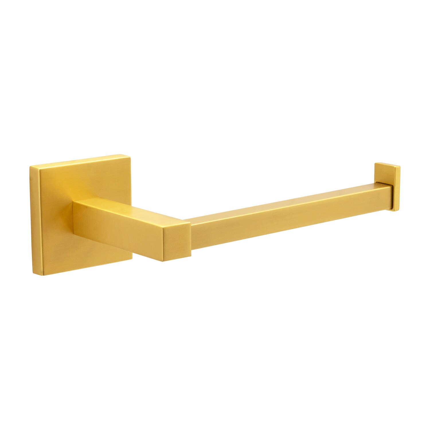Hickory Hardware H079293-BGB Skylight Brushed Golden Brass Wall mount Single post Toilet Paper Holder 1 -Rolls with Storage