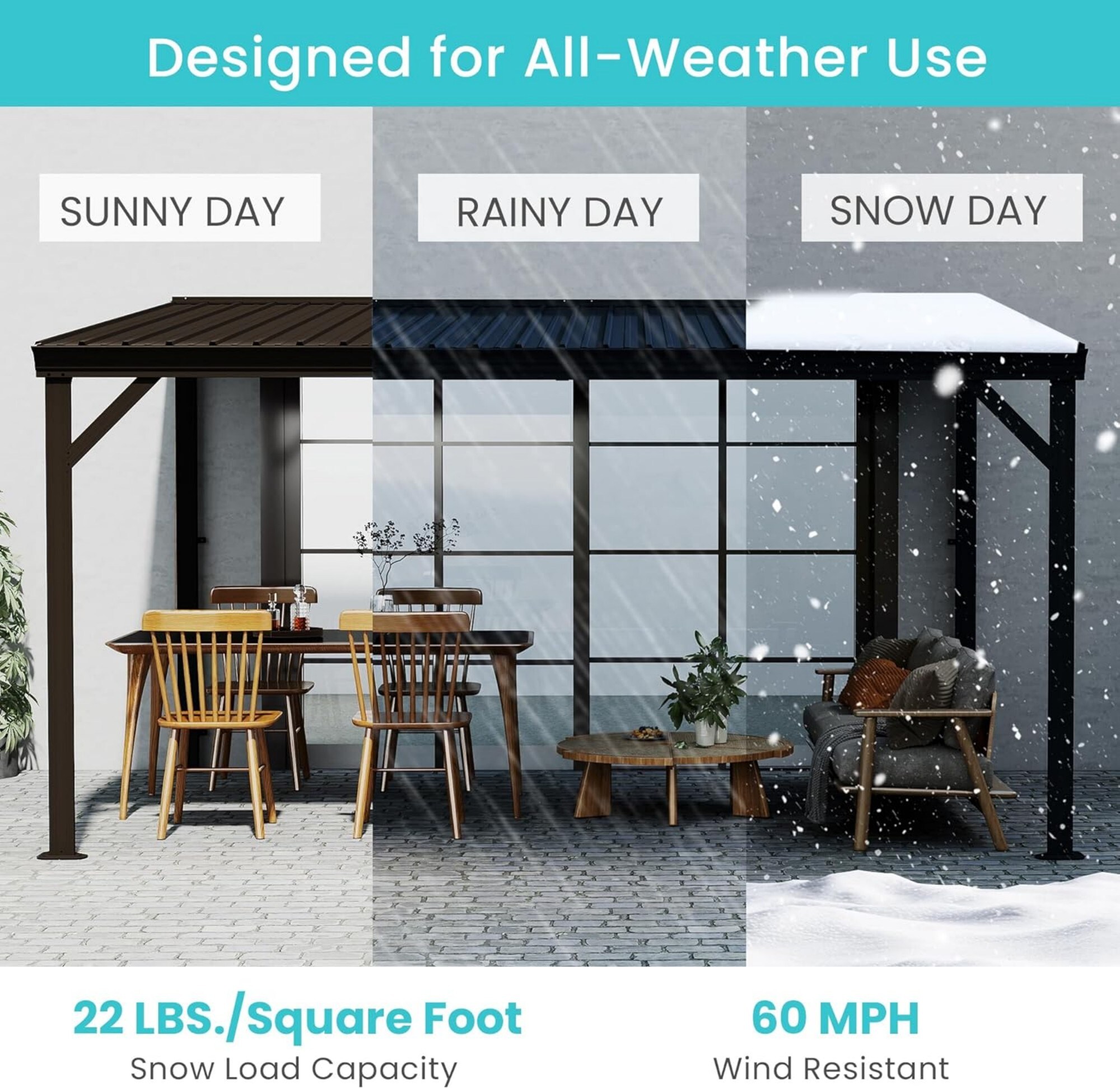 ToolCat LS1-130-HWP Wood-Resin-Gazebos - View #3