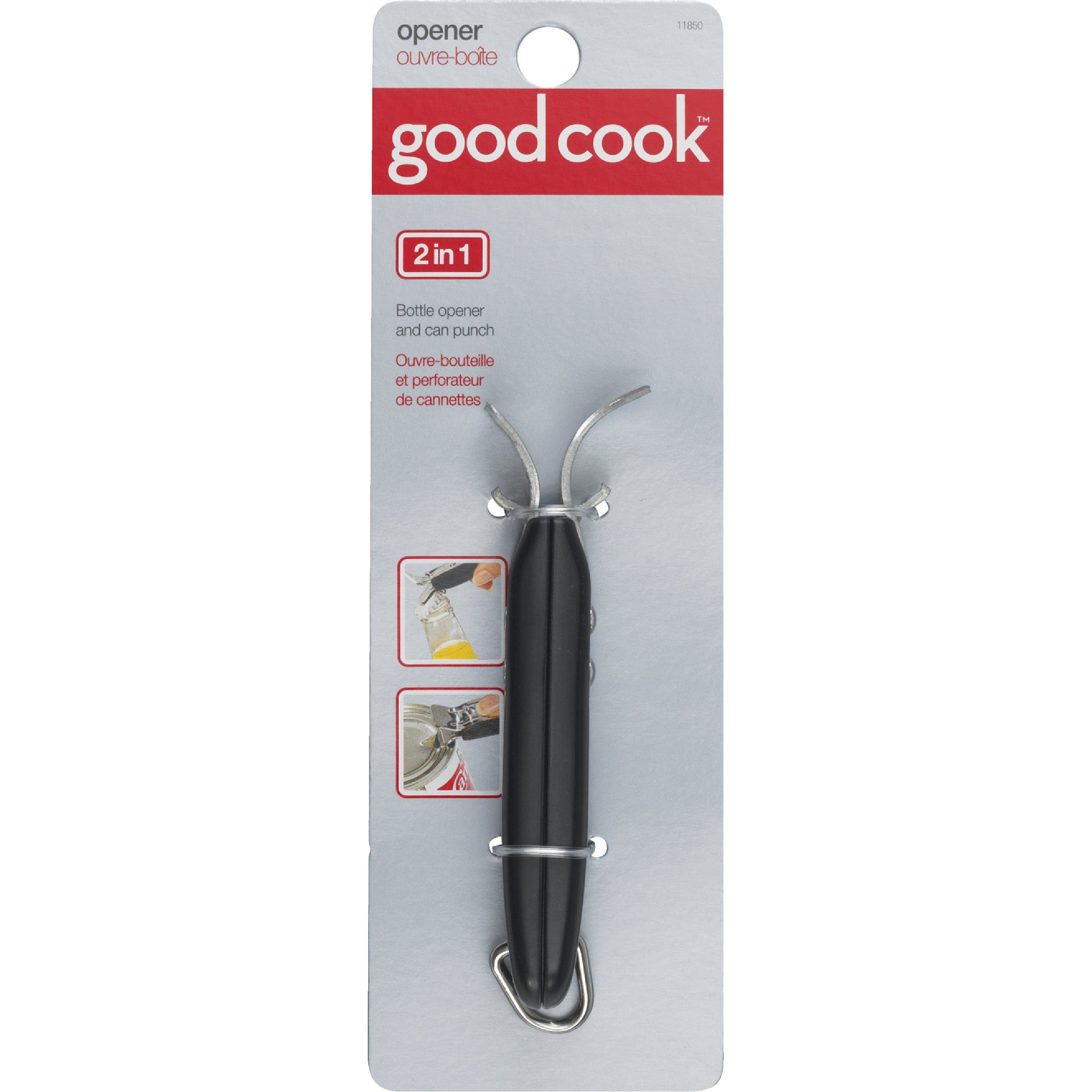 good cook GoodCook Bradshaw 11850 2-in-1 Can Tapper and Bottle Opener Black 8.44