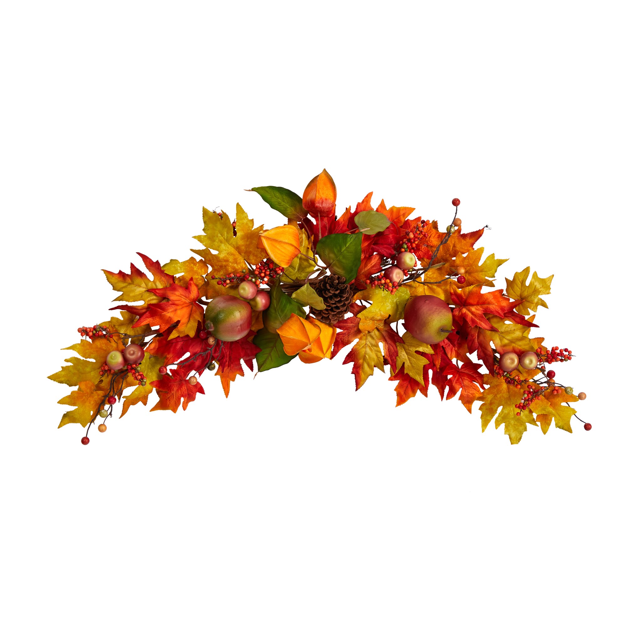 Nearly Natural 3.2-ft 4-in Leaves Artificial Swag in the Fall Wreaths