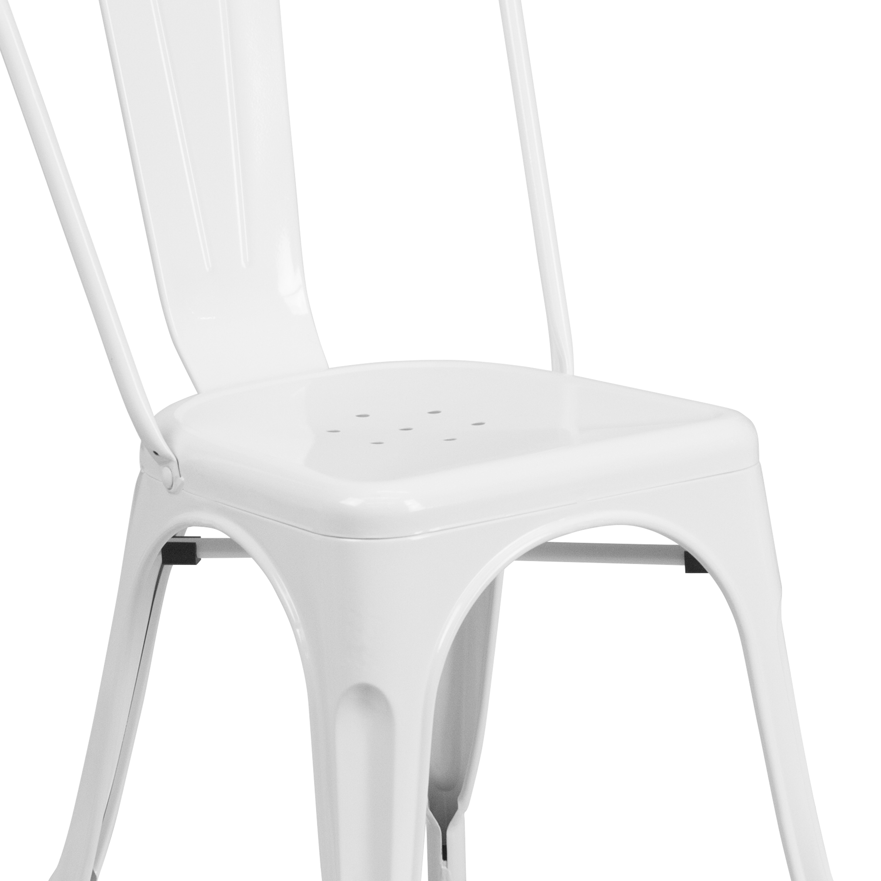 white chair metal