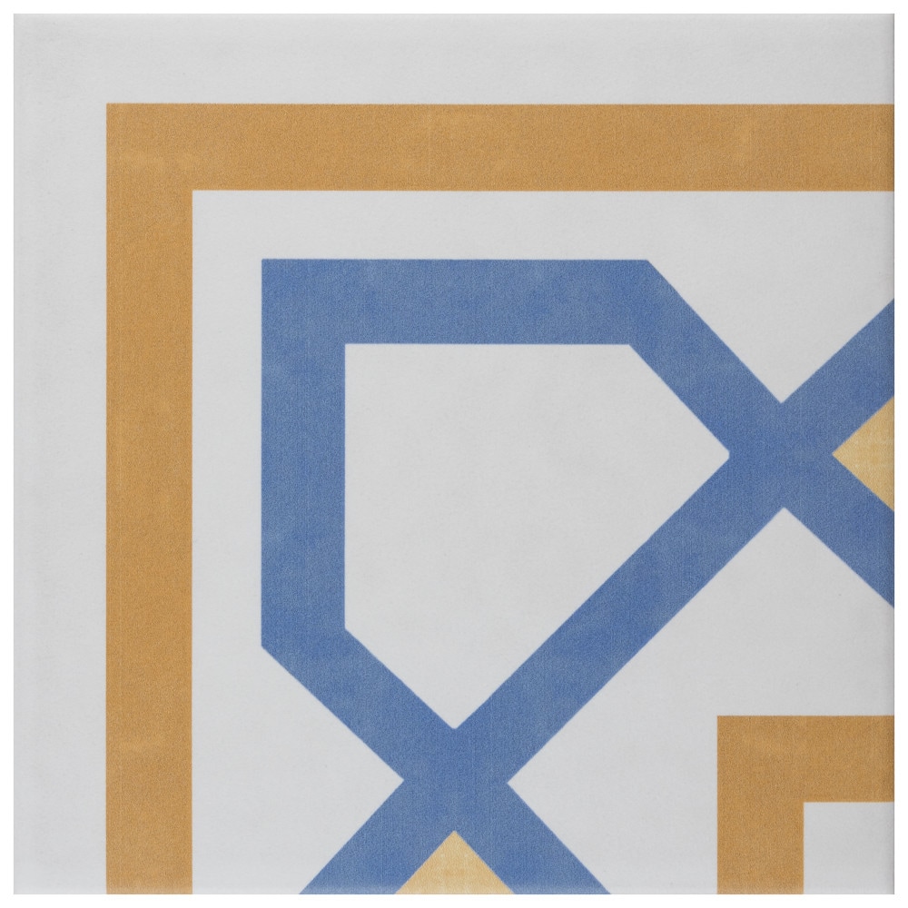 Affinity Tile FRC8REV Revival Corner 8-in x 8-in Matte Ceramic Patterned Floor and Wall Tile (10.75-sq. ft/ Carton)
