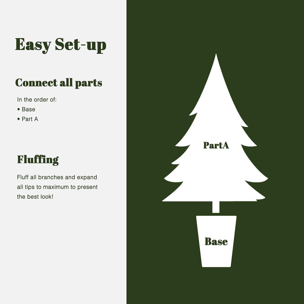 LuxenHome WHAP2554 Artificial-Christmas-Trees - View #4