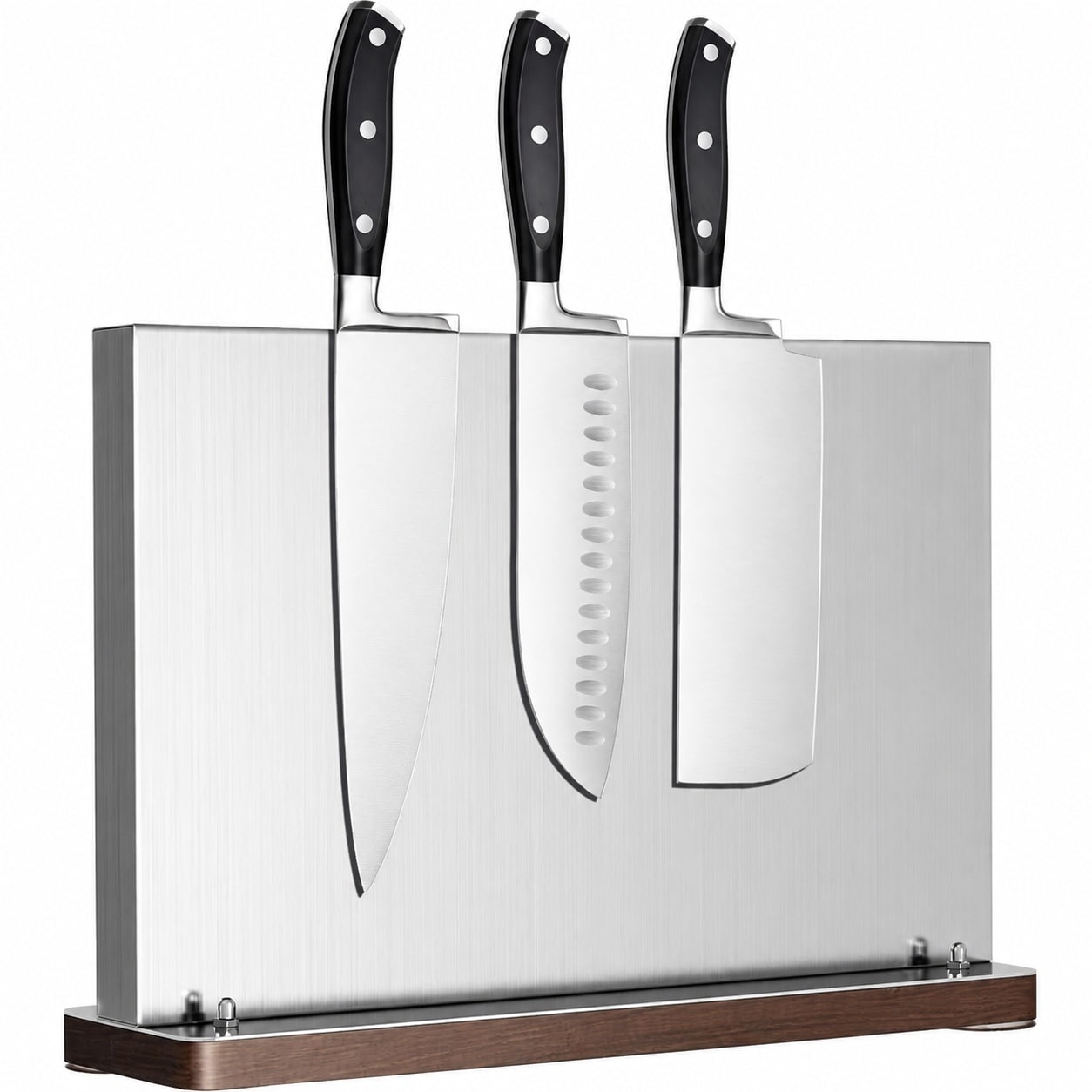 LILILIAN FMY  4 Piece Knife Set with Magnetic Block Ultra Sharp High Carbon Steel Kitchen Knives with Ergonomic Handle durable home and garden