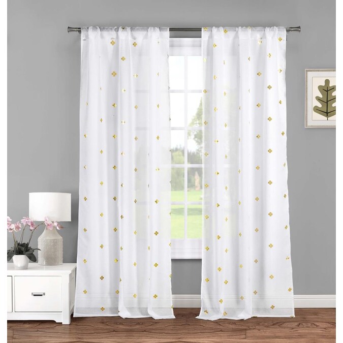 Duck River Textile 84 In White Gold, White Gold Curtains