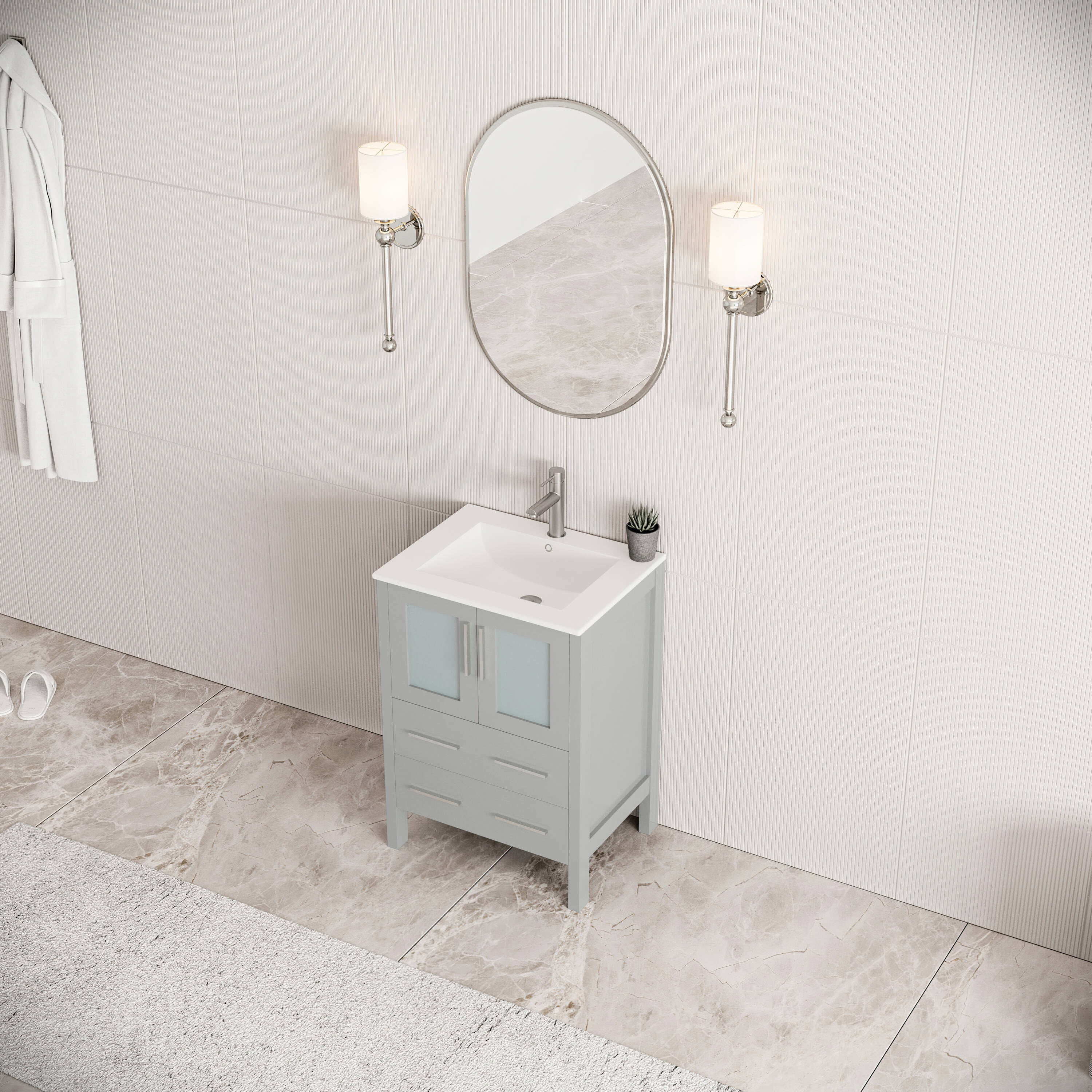 Fresca FCB6224GR-I Bath-Vanity-Combo - View #4