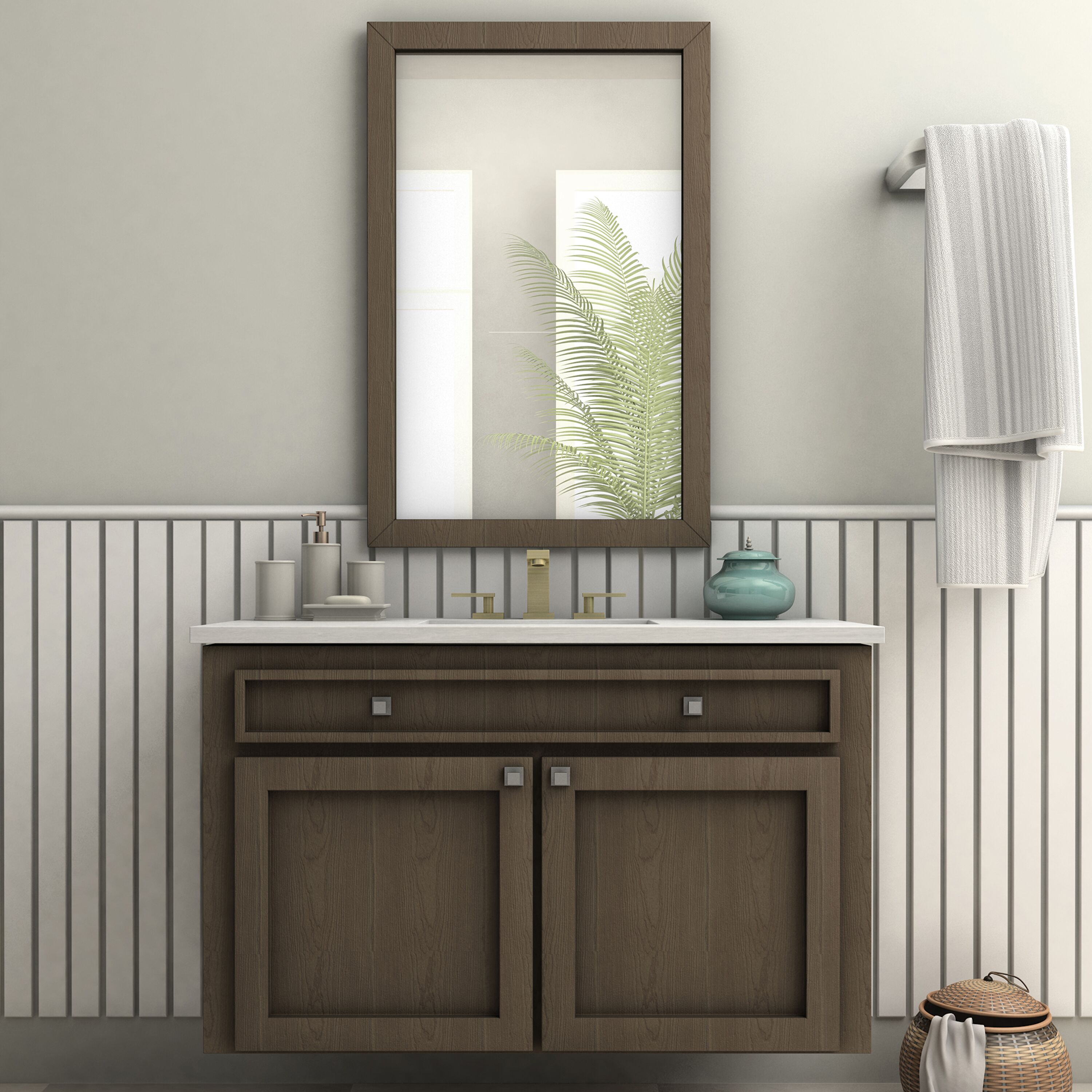 Contemporary Crystal Bay Polished Gold Bathroom Faucet