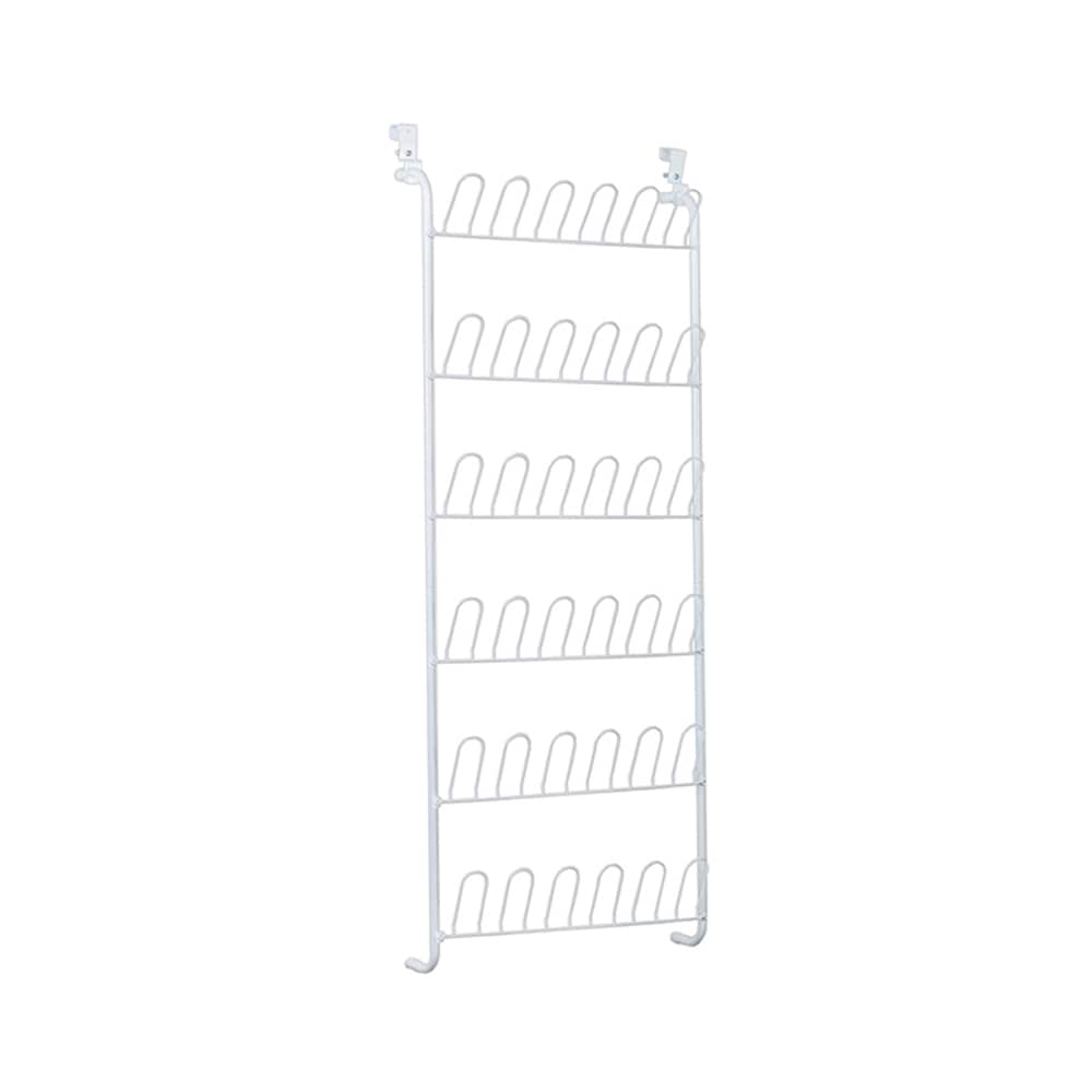 ClosetMaid 58-in H 6 Tier 18 Pair White Metal Shoe Rack in the Shoe Storage  department at
