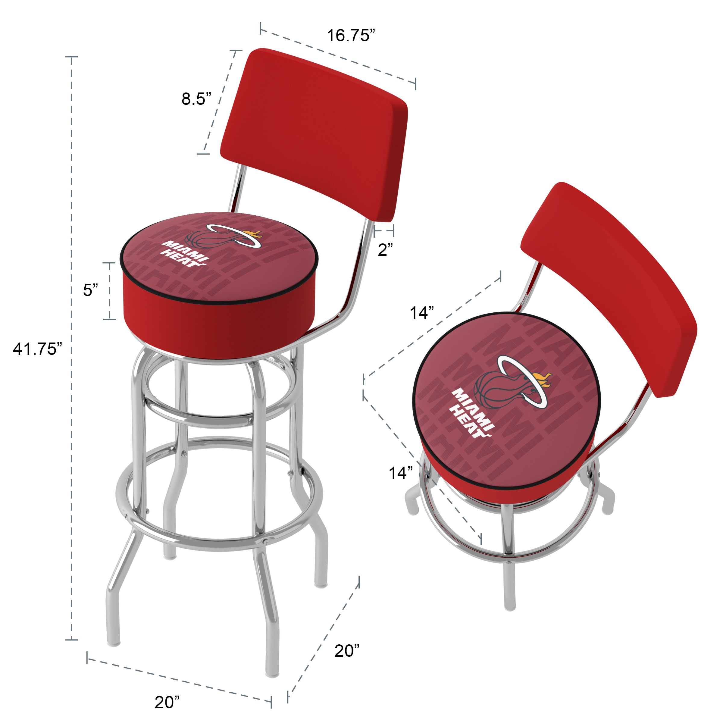 Trademark Gameroom NBA1100-MH3-TWN stools - View #6