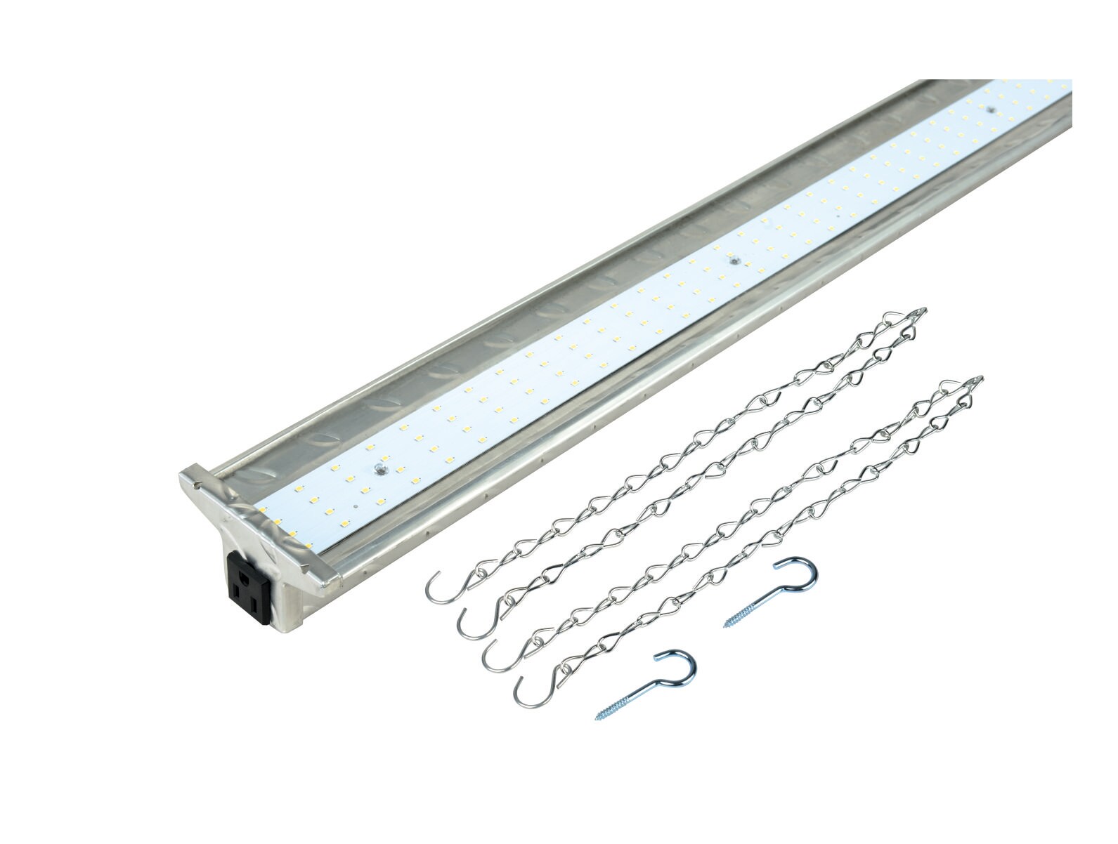 10,000 Lumen, 4 Ft. Linkable Diamond Plate LED Hanging Shop Light