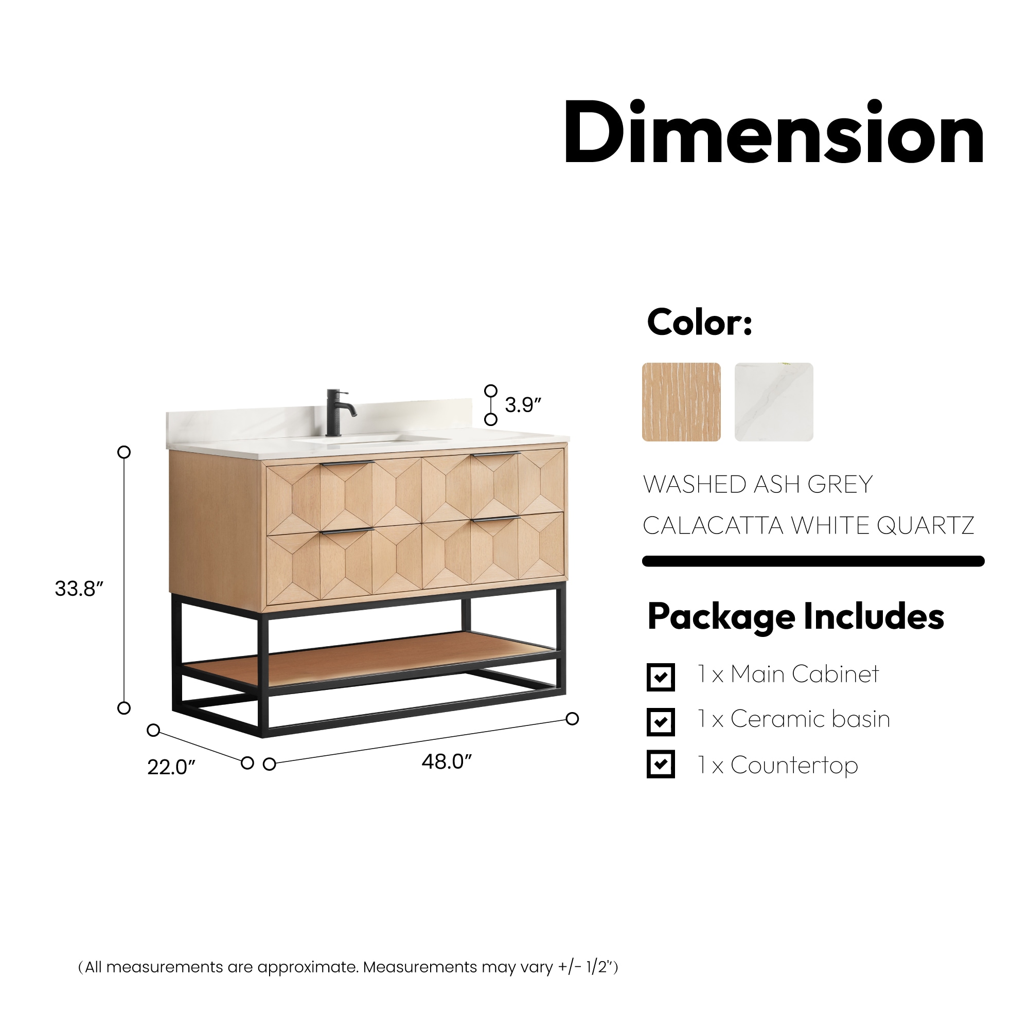 Vinnova 705948B-WA-BK-NM Bath-Vanity-Combo - View #3