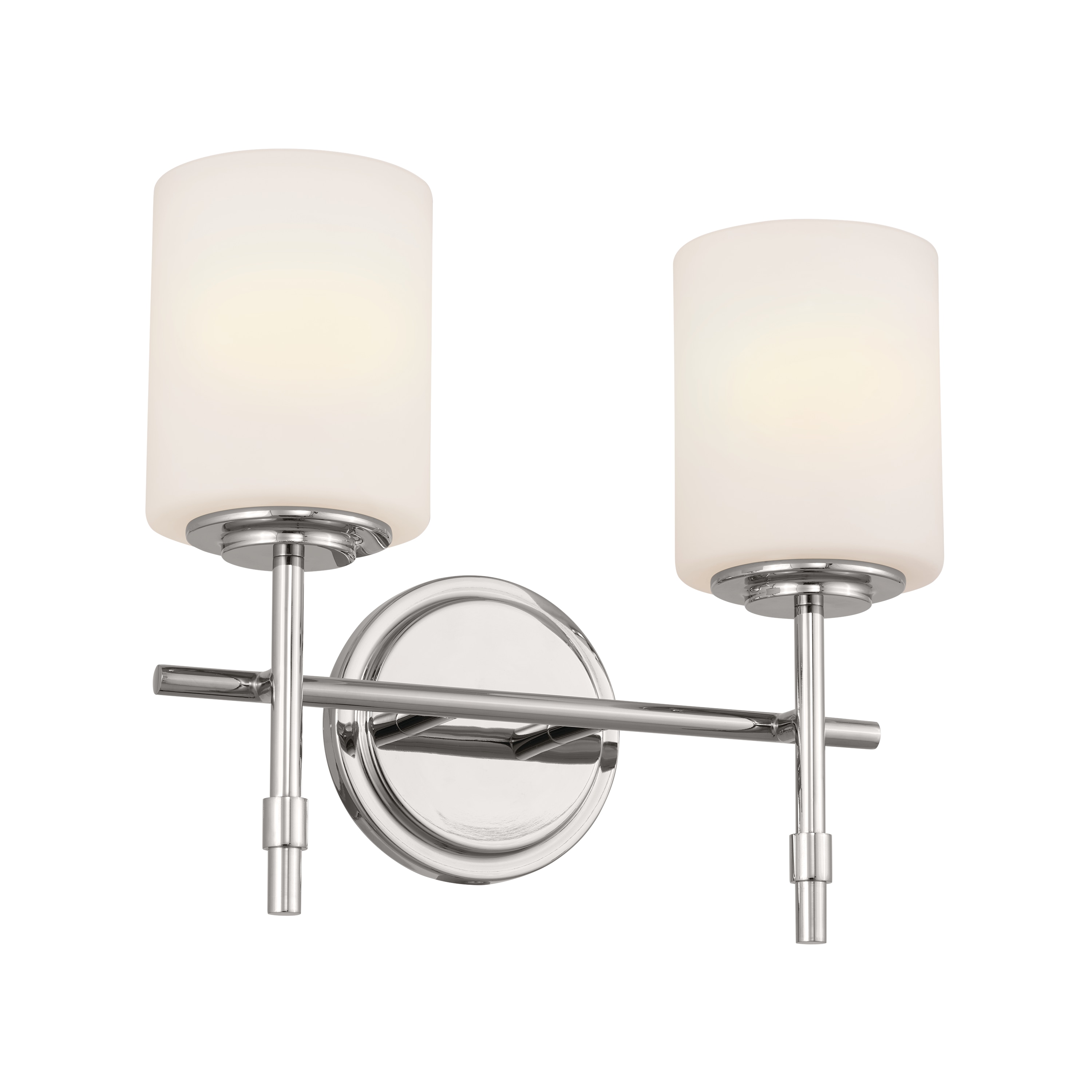 Kichler 55141PN Ali 14-in 2 -Light Polished Nickel Traditional Vanity light
