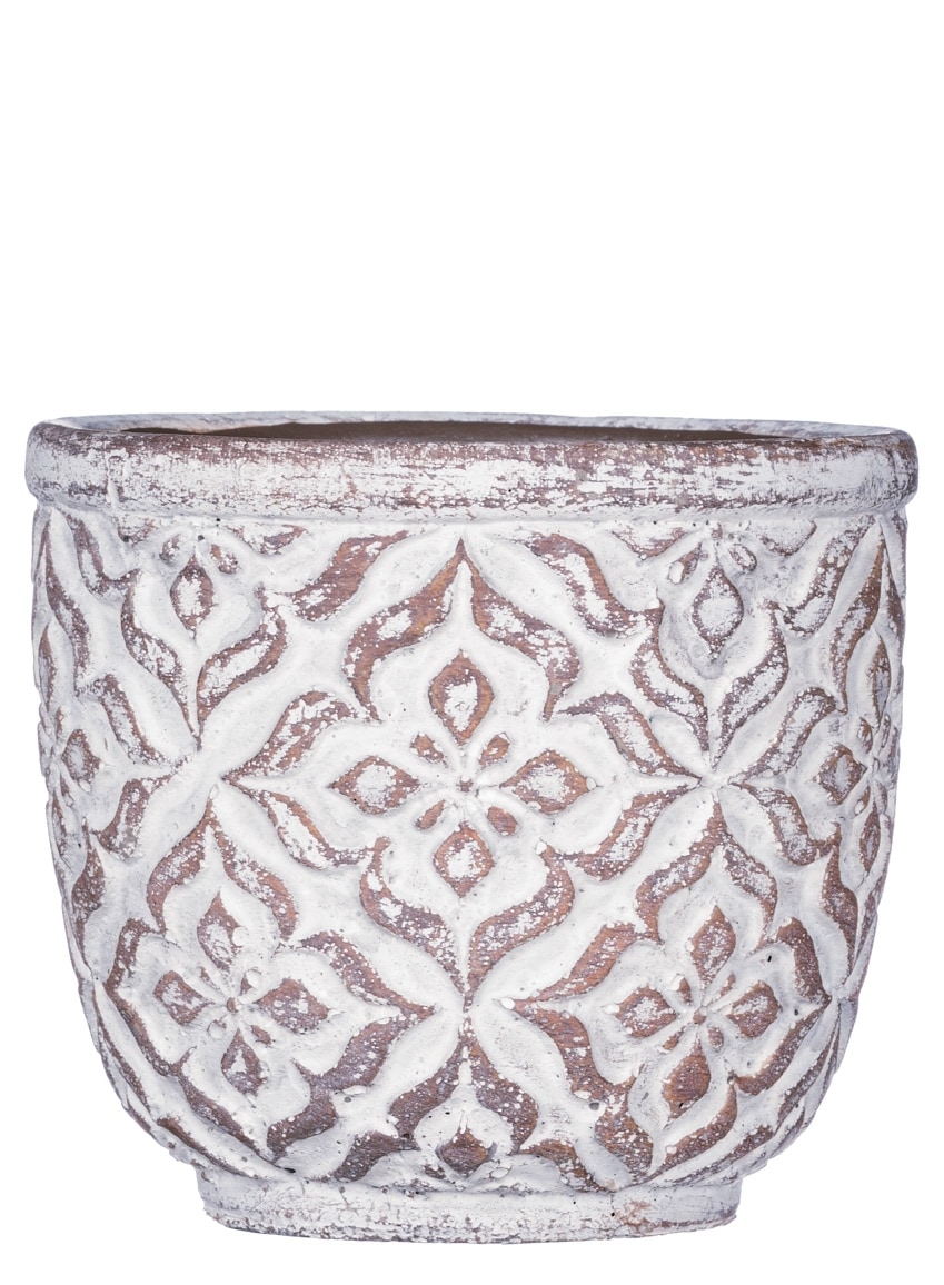 Sullivans CMT1116 Round 3.25-in W x 3.5-in H x 3.25-in D Brown Cement Indoor Planter