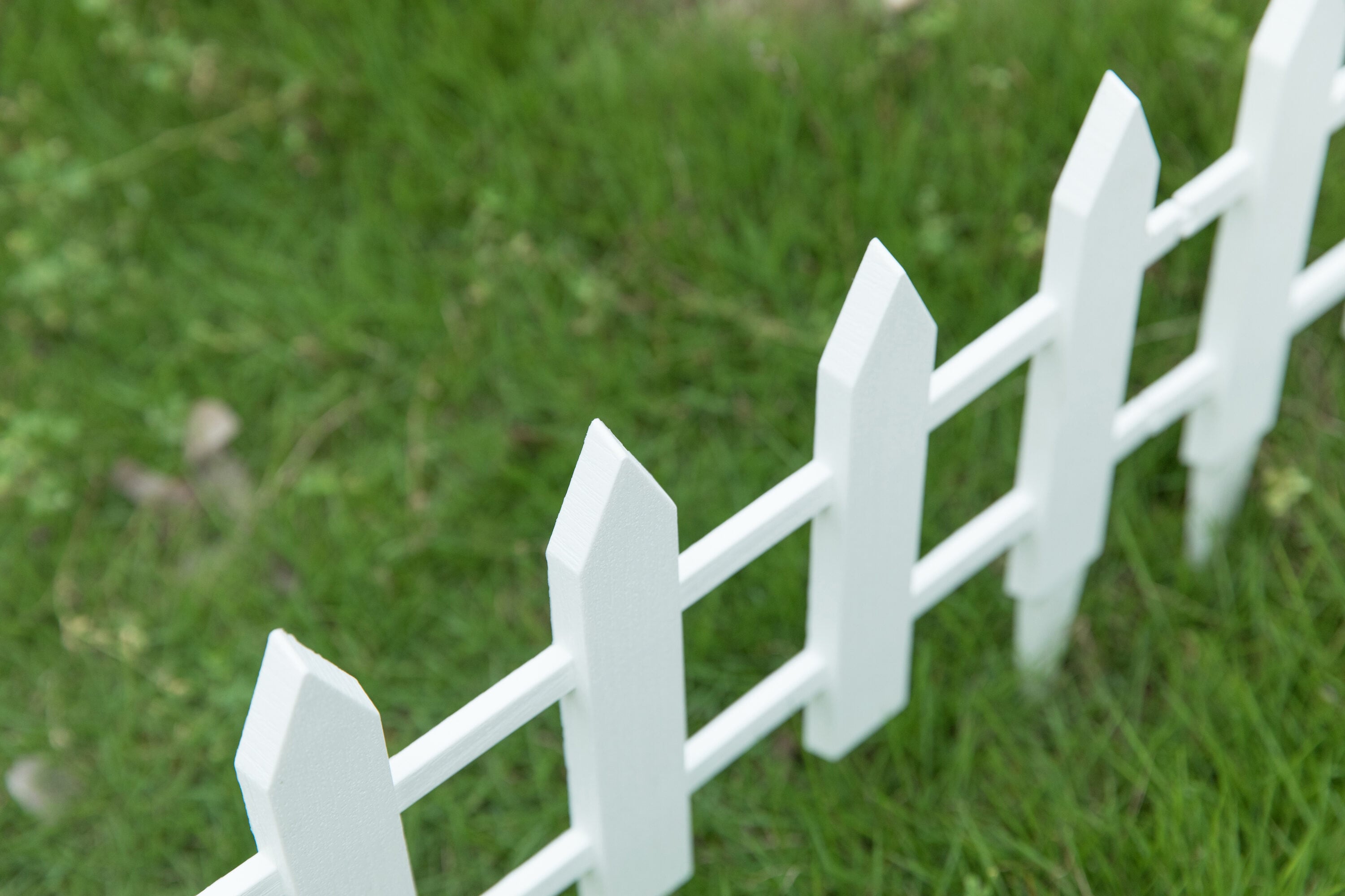 White Vinyl Garden Picket Fence Panel, 12 x 21.75 Inches